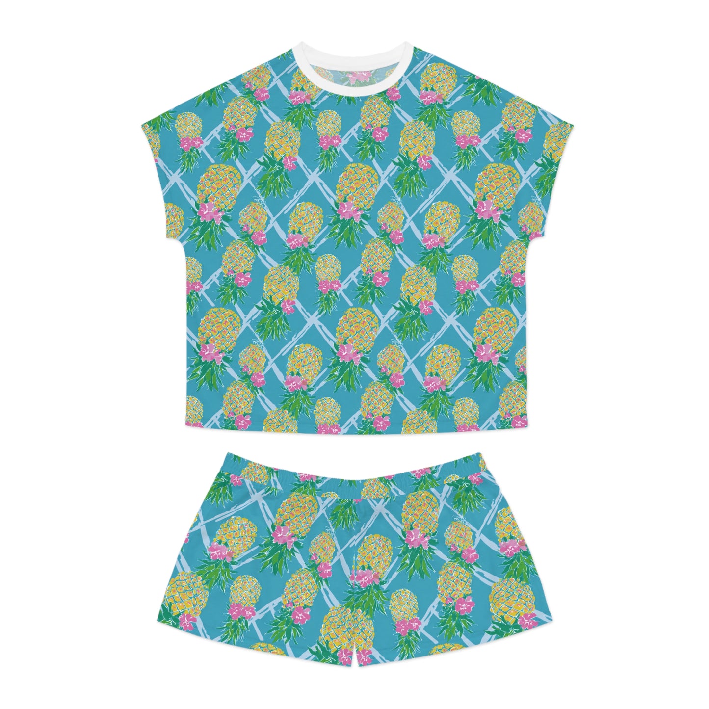 Upside Down Pineapple Pajama Set | Swinger & Polyamory Sleepwear | Ethical Non-Monogamy Lounge Set | Playful Lifestyle Pajamas