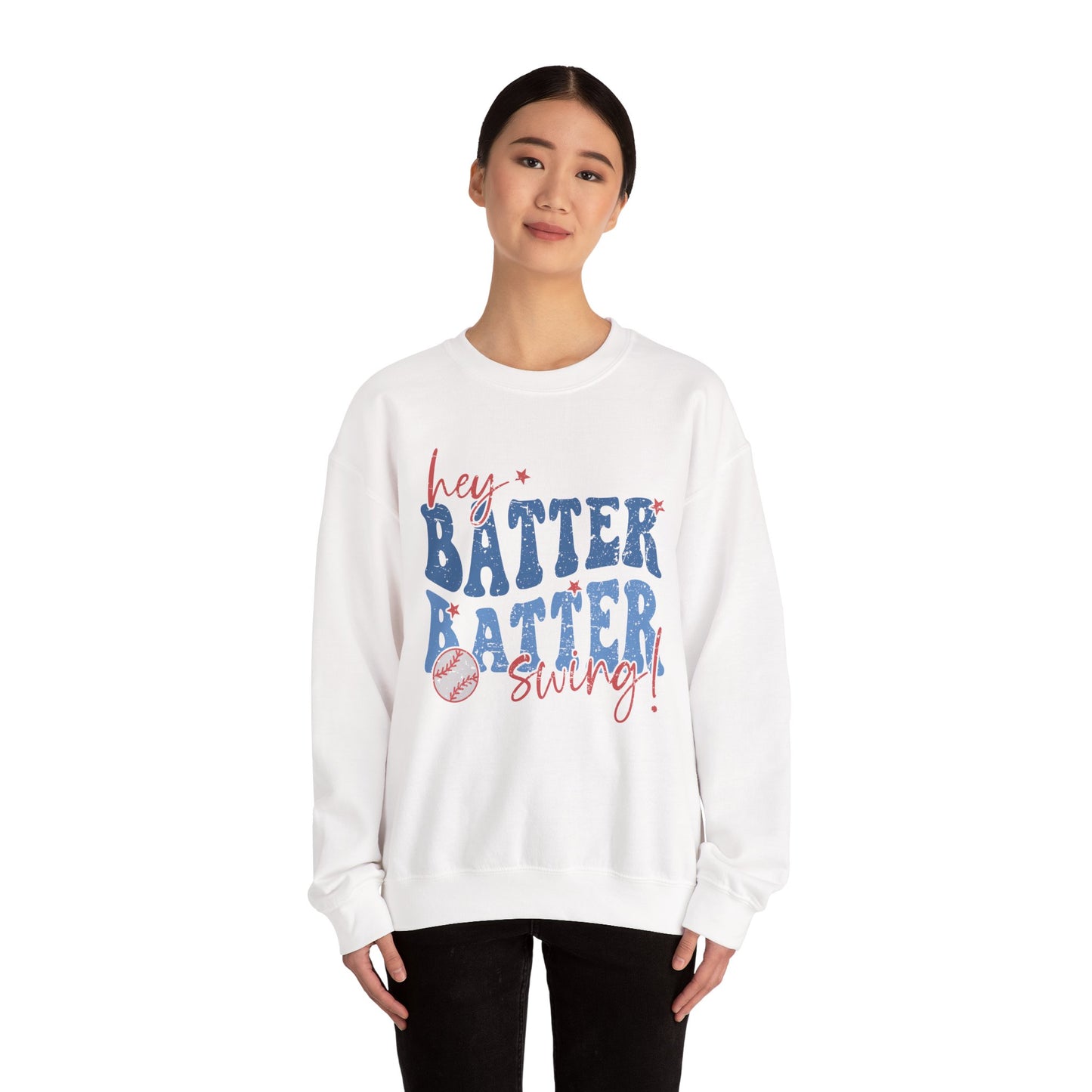 Hey Batter Batter Swing Sweatshirt | Playful Swinger Humor Pullover | ENM & Polyamory Lifestyle Apparel