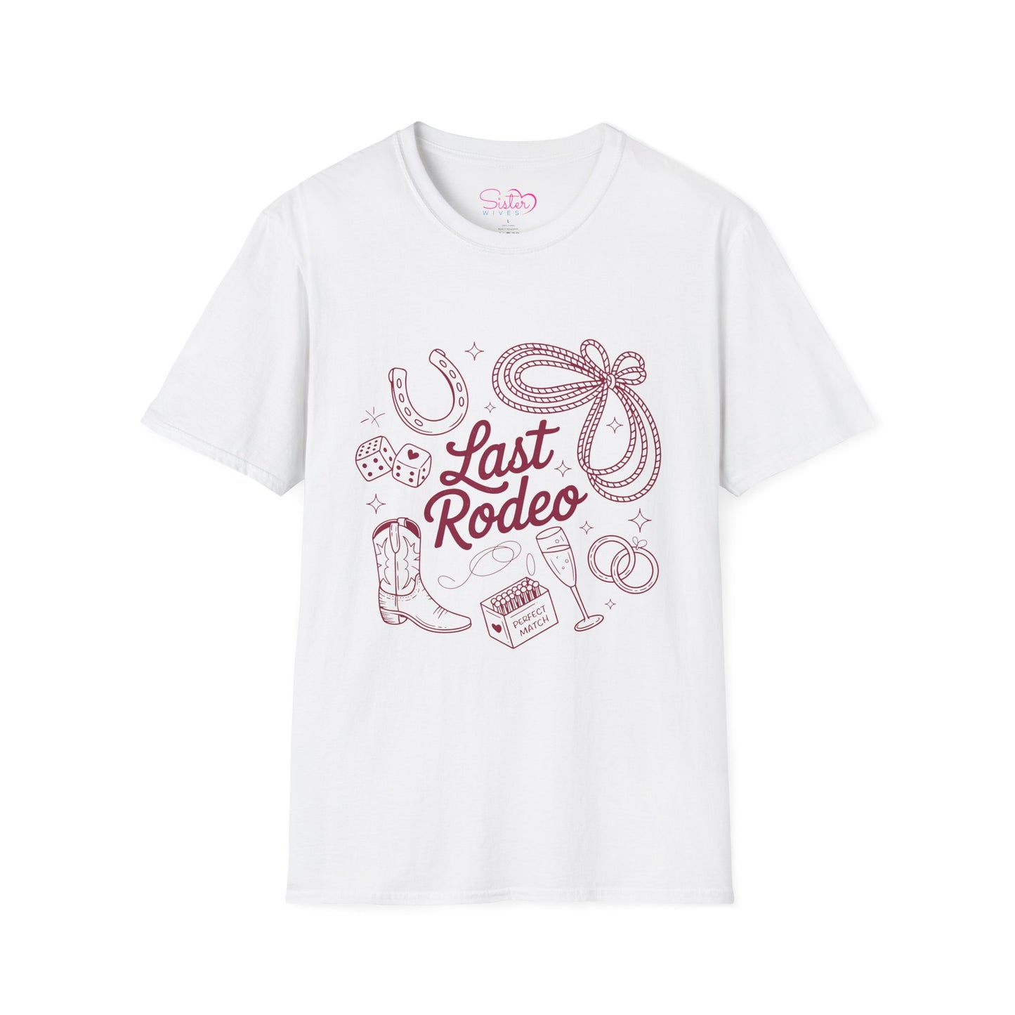 Last Rodeo Shirt – Cowgirl Bachelorette Party Tee, Western Bride Shirt, Poly-Friendly Wedding Weekend T-Shirt, Unisex Gildan 64000