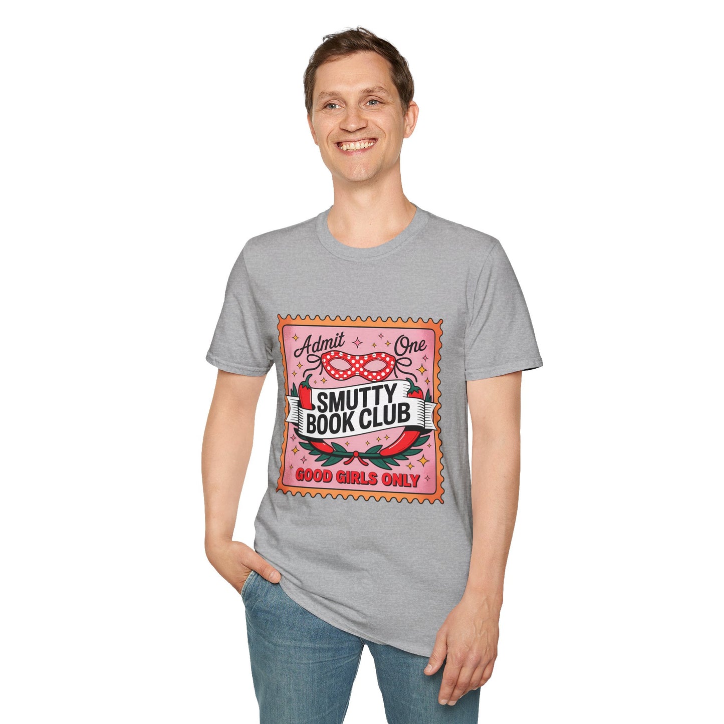 Smutty Book Club Shirt Adult Only Spicy Romance Tee, Booktok Reader Shirt, Sex Positive Poly-Friendly Unisex Gildan 64000