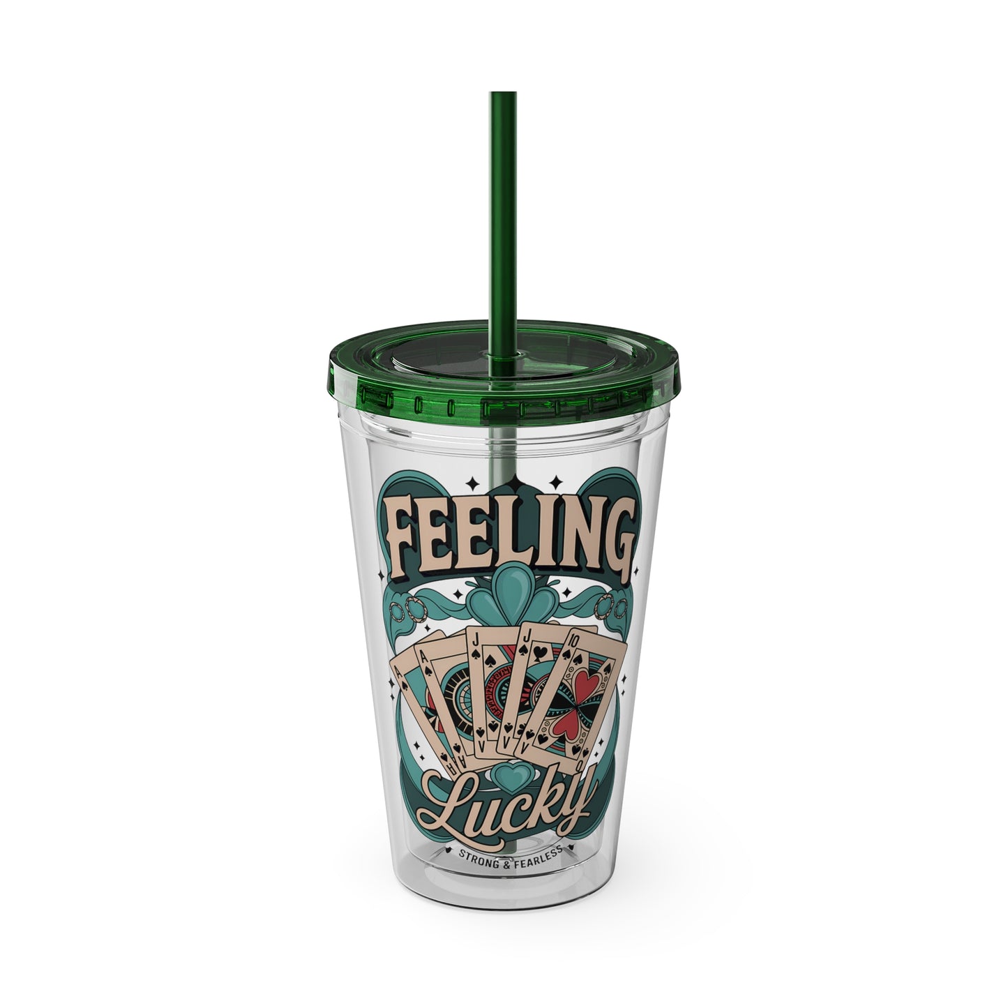 Feeling Lucky? Swinger Lifestyle 16oz Sunsplash Tumbler | Polyamory Pride Cup | ENM Drinkware | Ethical Non-Monogamy Gift | Open Relationship Aesthetic | Lifestyle Party Travel Cup