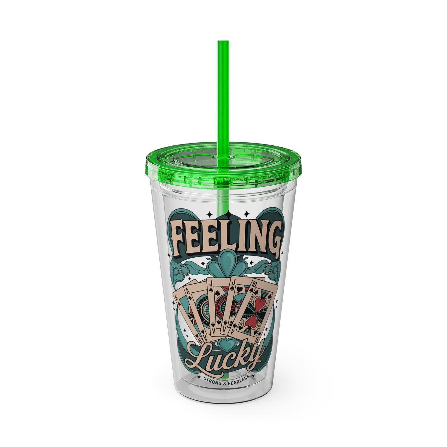 Feeling Lucky? Swinger Lifestyle 16oz Sunsplash Tumbler | Polyamory Pride Cup | ENM Drinkware | Ethical Non-Monogamy Gift | Open Relationship Aesthetic | Lifestyle Party Travel Cup