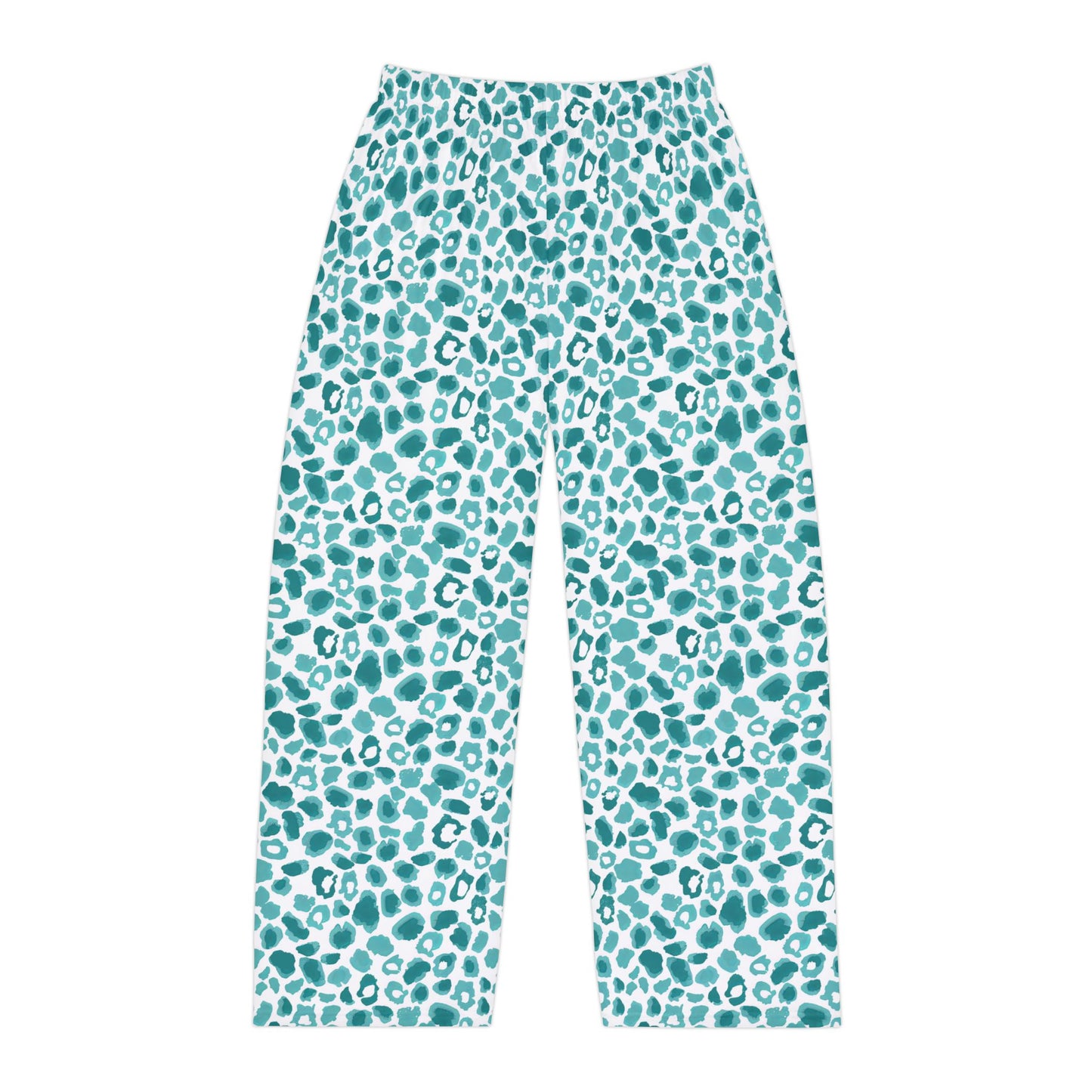 Men's Blue Leopard Print Pajama Pants Men’s Boho Abstract Pajama Pants | Teal & Blue Modern Lounge Pants | Polyamory & ENM Friendly Sleepwear | Soft Cozy Gift