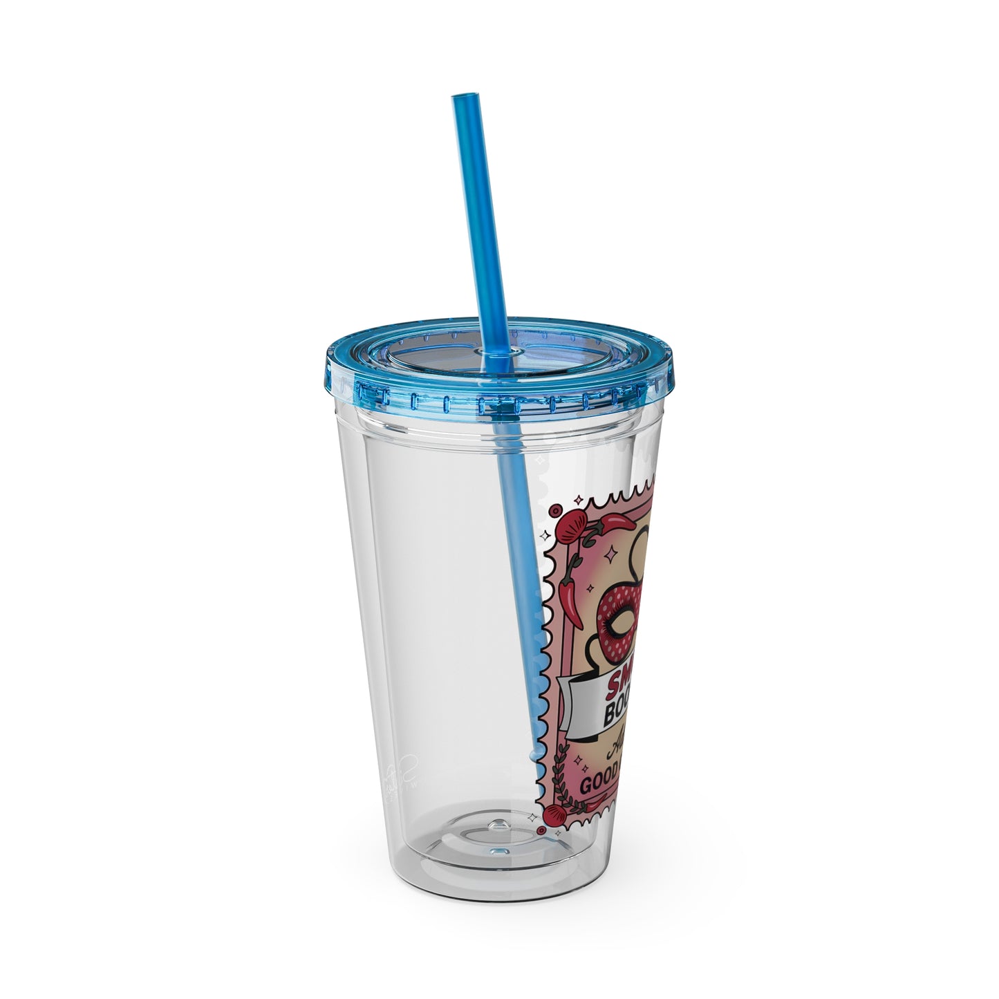 Admit One: Smutty Book Club – 16oz Sunsplash Tumbler | Polyamory Pride Cup | ENM Lifestyle Drinkware | Swinger Aesthetic Travel Cup | Spicy Romance Reader Gift | Poly, Open Relationship,...