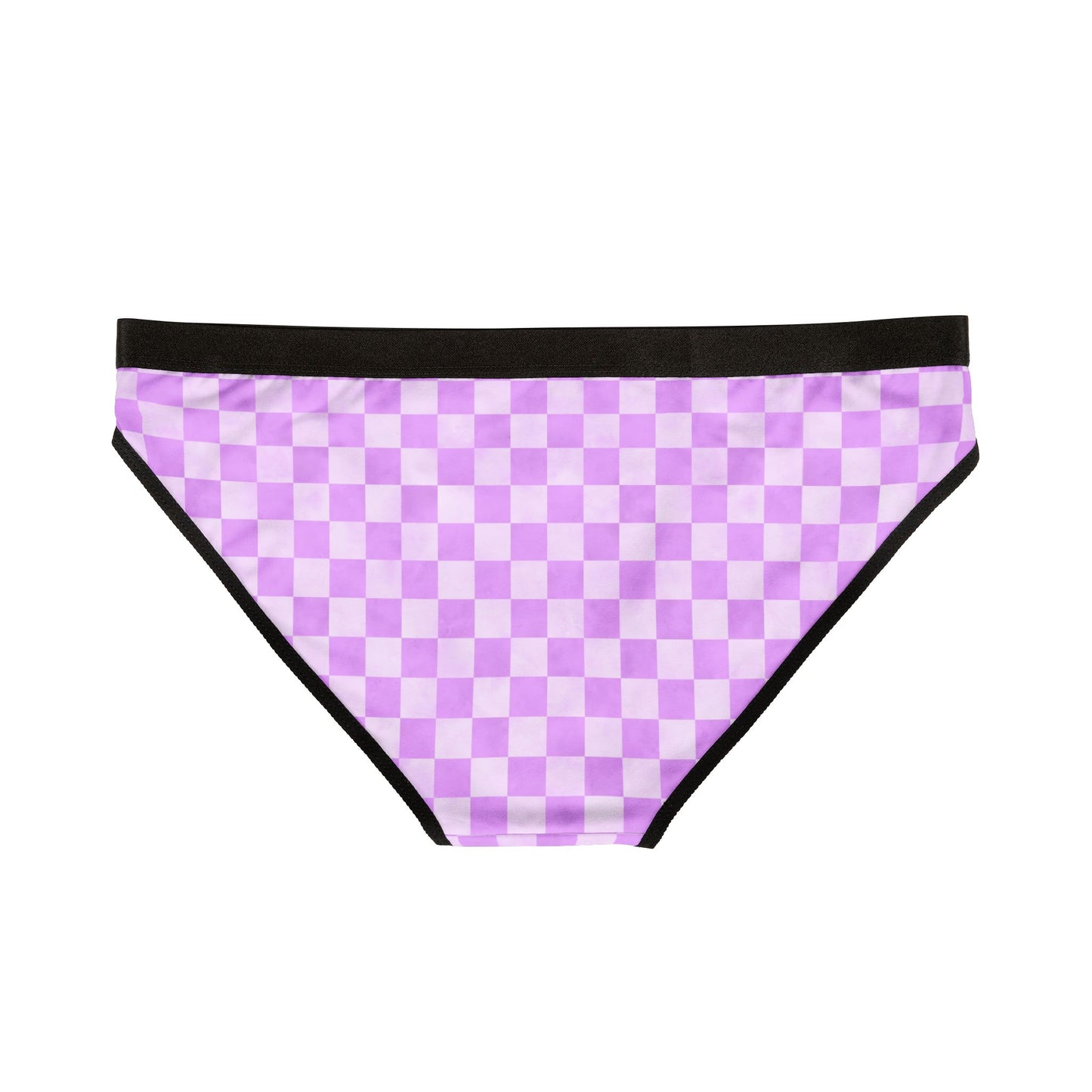 Purple Checker Women’s Panties | Aesthetic Bikini Cut Underwear | ENM & Polyamory Friendly Lingerie