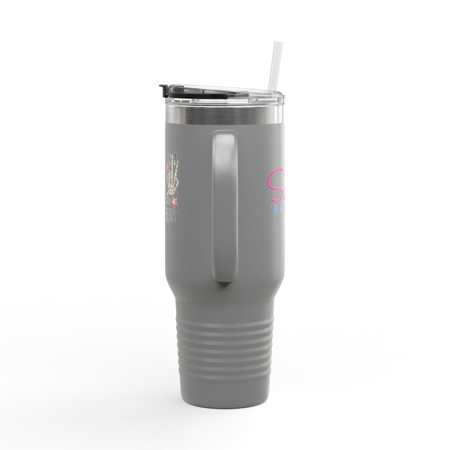 Don’t Forget to Hydrate Insulated 40oz Travel Mug – Funny Skeleton Quote Tumbler with Straw | BPA-Free Stainless Steel Cup