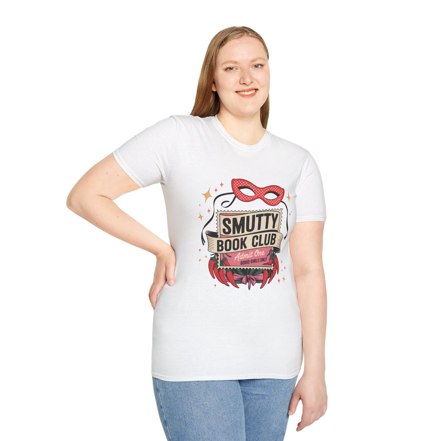 Smutty Book Club Shirt Adult Only Spicy Romance Tee, Booktok Reader Shirt, Sex Positive Poly-Friendly Unisex Gildan 64000
