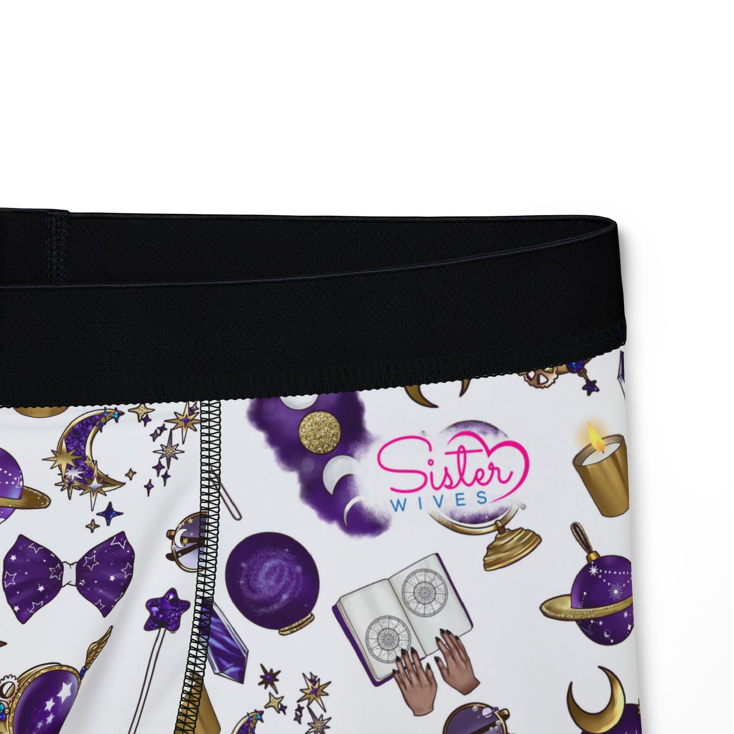 Celestial Polyamory Men’s Boxer Briefs – Astrology & Cosmic Underwear | ENM, Non-Monogamy & Pride-Friendly Intimates