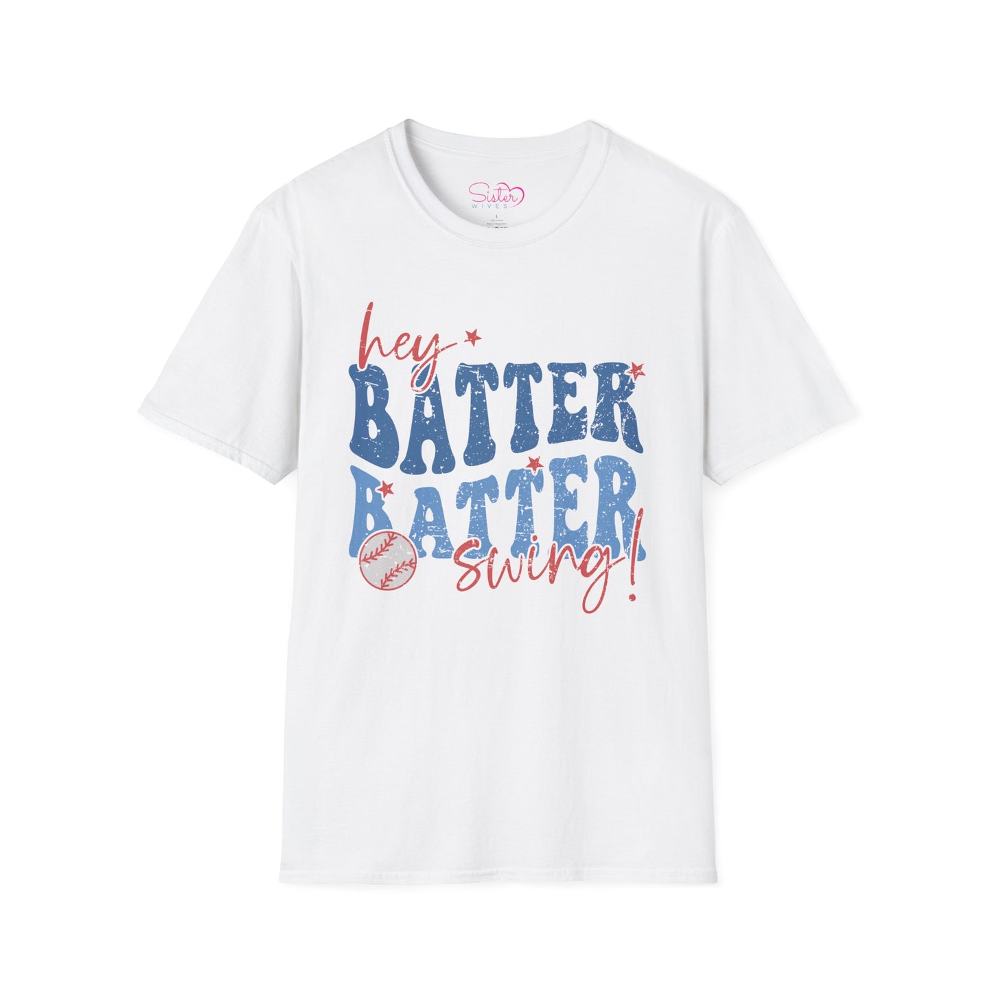 Hey Batter Batter Swing T-Shirt | Playful Swinger Humor Tee | ENM & Polyamory Lifestyle Apparel