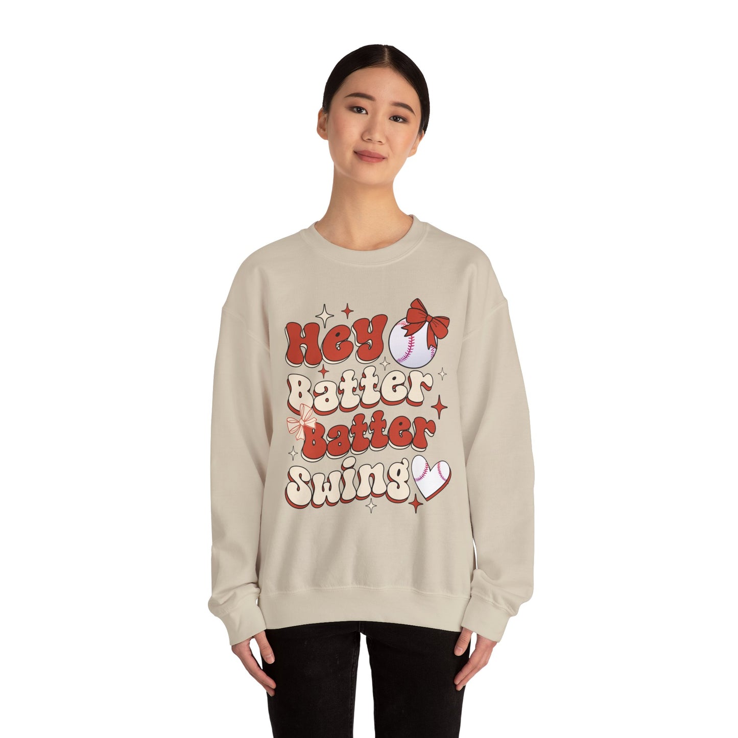 Hey Batter Batter Swing Sweatshirt | Playful Swinger Humor Pullover | ENM & Polyamory Lifestyle Apparel