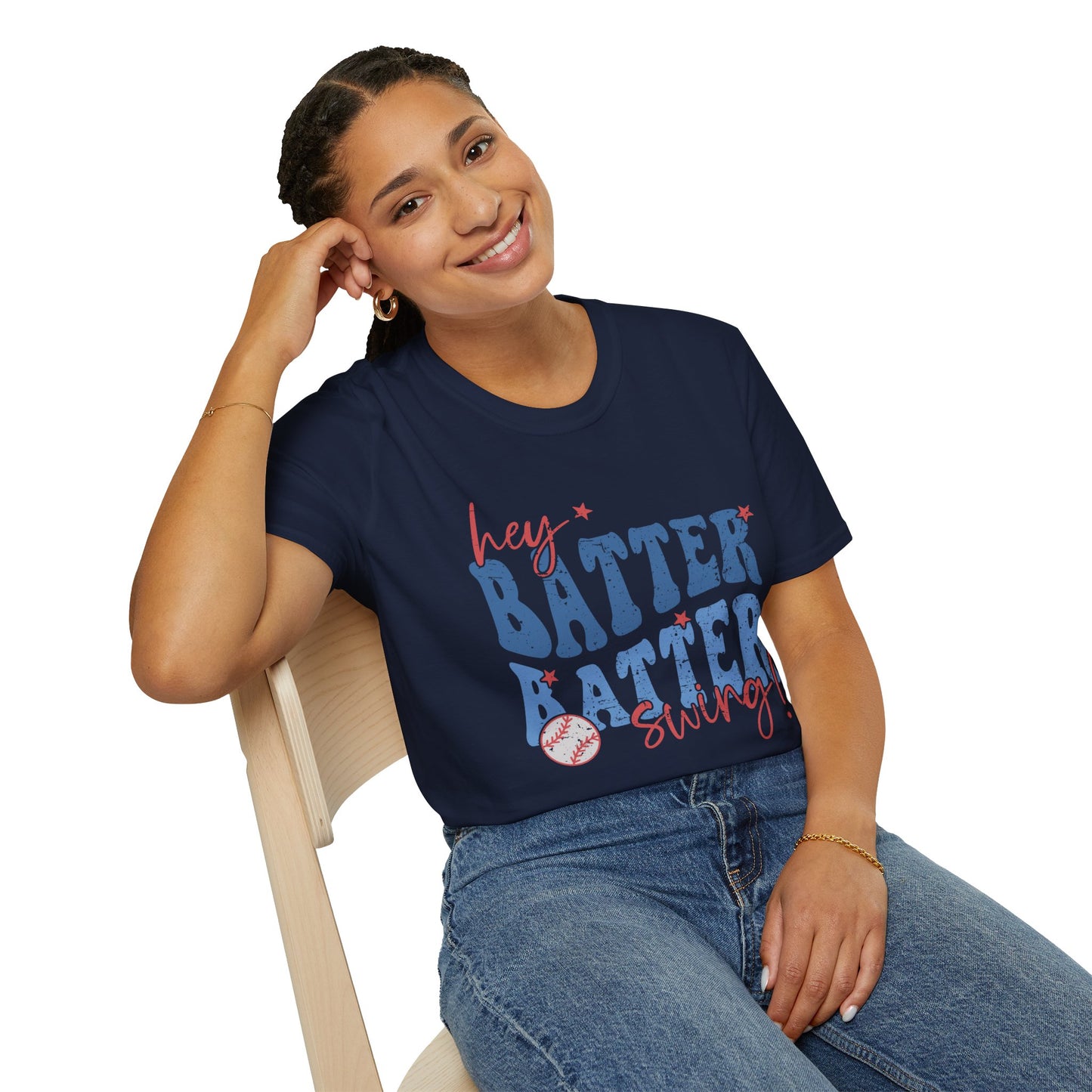 Hey Batter Batter Swing T-Shirt | Playful Swinger Humor Tee | ENM & Polyamory Lifestyle Apparel