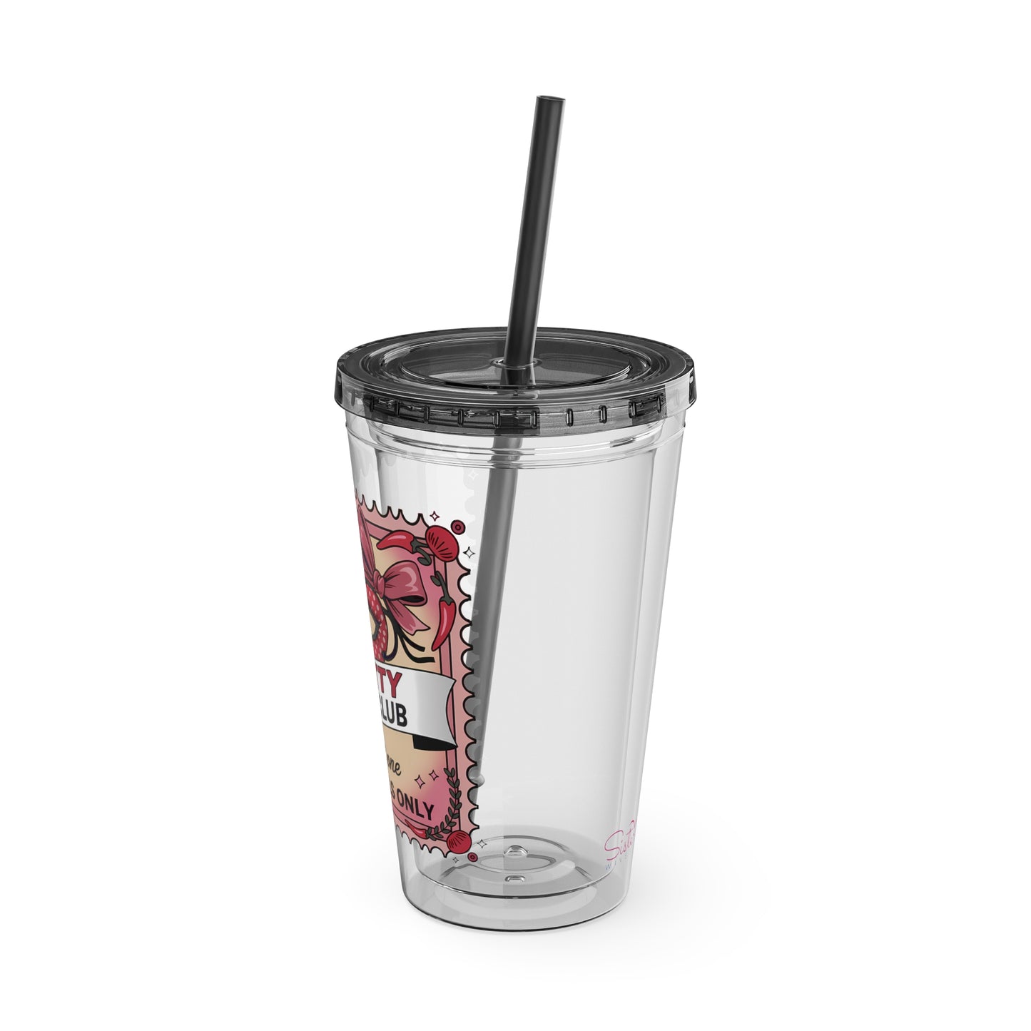 Admit One: Smutty Book Club – 16oz Sunsplash Tumbler | Polyamory Pride Cup | ENM Lifestyle Drinkware | Swinger Aesthetic Travel Cup | Spicy Romance Reader Gift | Poly, Open Relationship,...