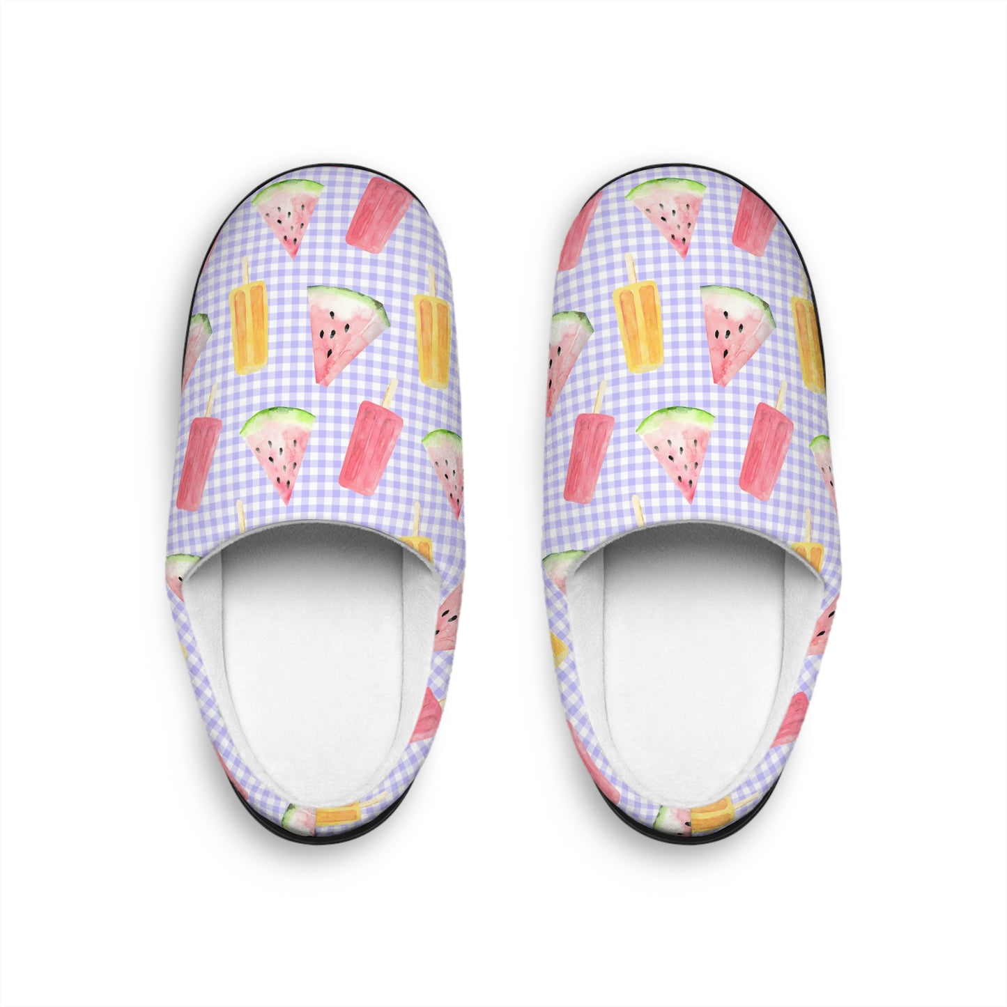 Men’s BBQ Slippers – Grill & Cookout Indoor House Shoes | Funny Food Print Slippers | Cozy Non-Slip Men’s Slippers