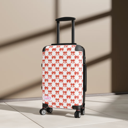 Coquette Red Bows Sisterwives Suitcase - Luggage, Travel Gear, Vacation Essential, Summer Adventure Bag, Stylish Travel Accessory