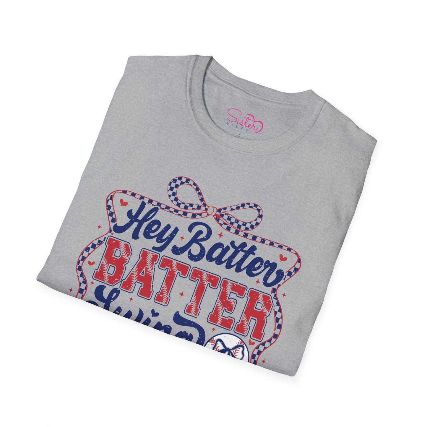 Hey Batter Batter Swing T-Shirt | Playful Swinger Humor Tee | ENM & Polyamory Lifestyle Apparel