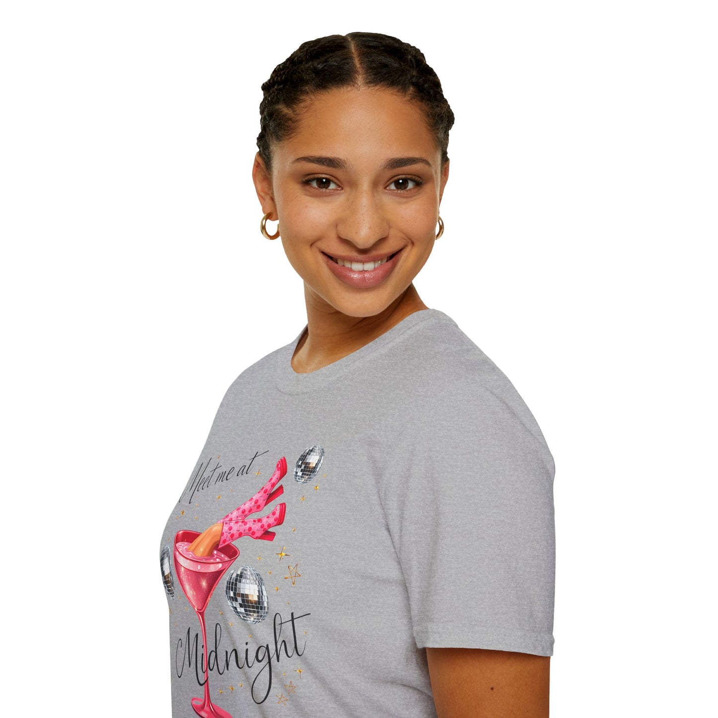 Meet Me at Midnight Shirt – Cocktail Party Graphic Tee, Flirty Night Out Shirt, Poly-Friendly ENM Unisex Gildan 64000