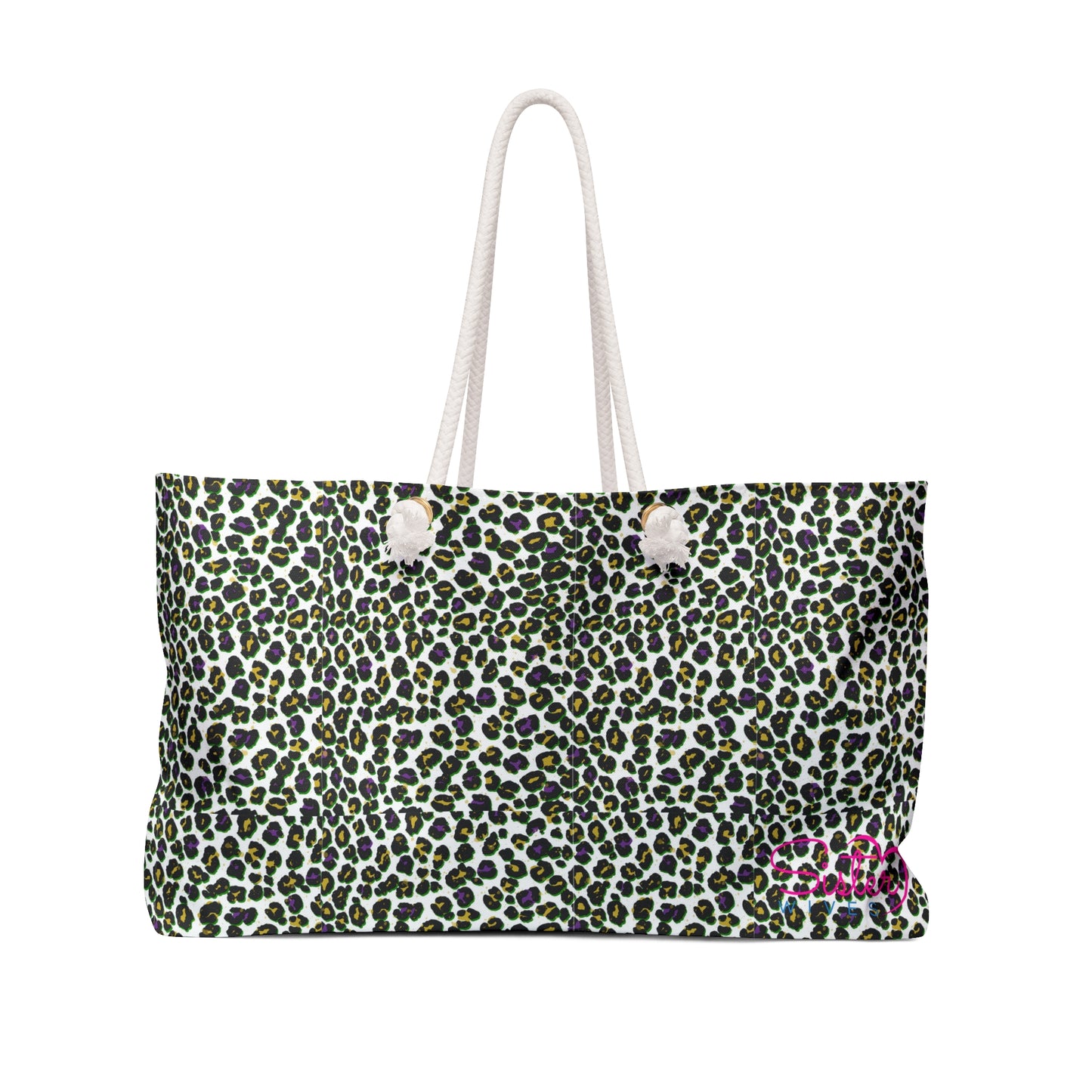 Mardi Gras Tie-Dye Weekender Bag | Polyamory ENM Friendly Travel Tote | Matching Couple & Throuple Overnight Bag | Festival & Cruise Carryall