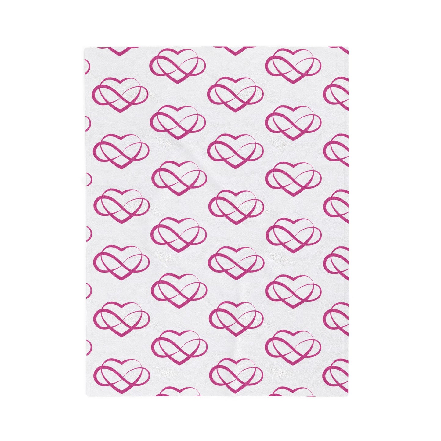 Pink Polyamory Heart Blanket – Soft Ethical Non-Monogamy Plush Throw | Cozy Poly Pride Bedding & Home Decor