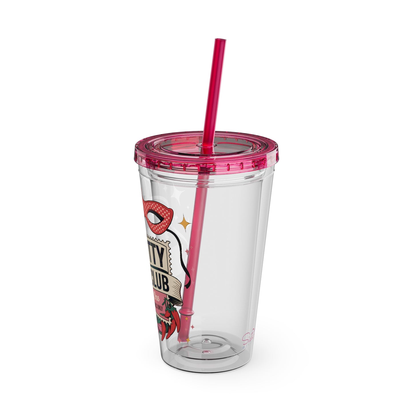 Admit One: Smutty Book Club – 16oz Sunsplash Tumbler | Polyamory Pride Cup | ENM Lifestyle Drinkware | Swinger Aesthetic Travel Cup | Spicy Romance Reader Gift | Poly, Open Relationship,...