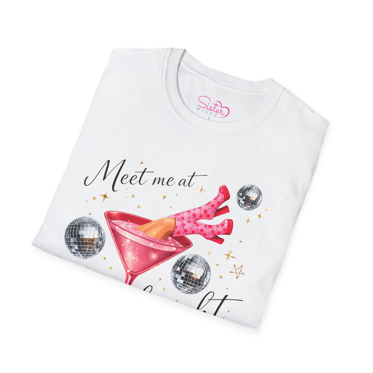 Meet Me at Midnight Shirt – Cocktail Party Graphic Tee, Flirty Night Out Shirt, Poly-Friendly ENM Unisex Gildan 64000