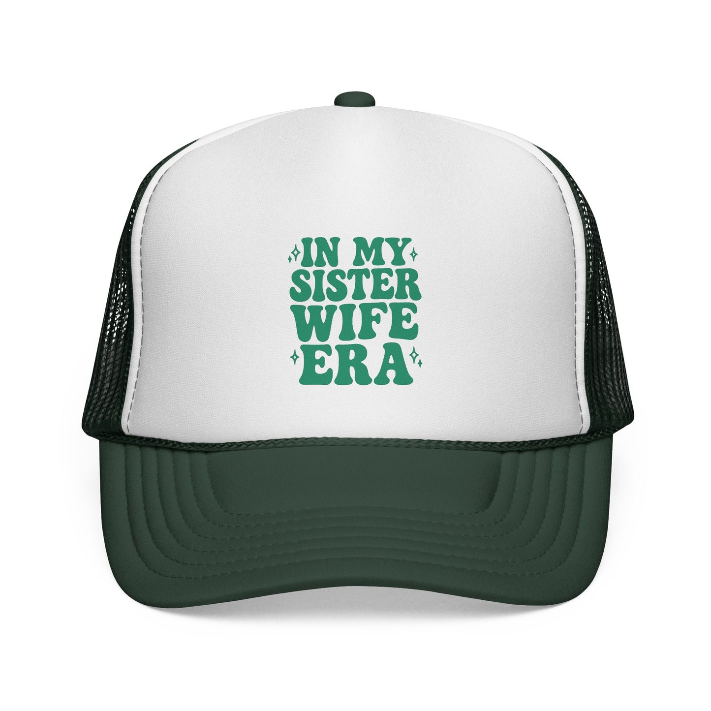 Green In My Sisterwife Era Trucker Hat – Retro Mesh Cap, Adjustable Snapback