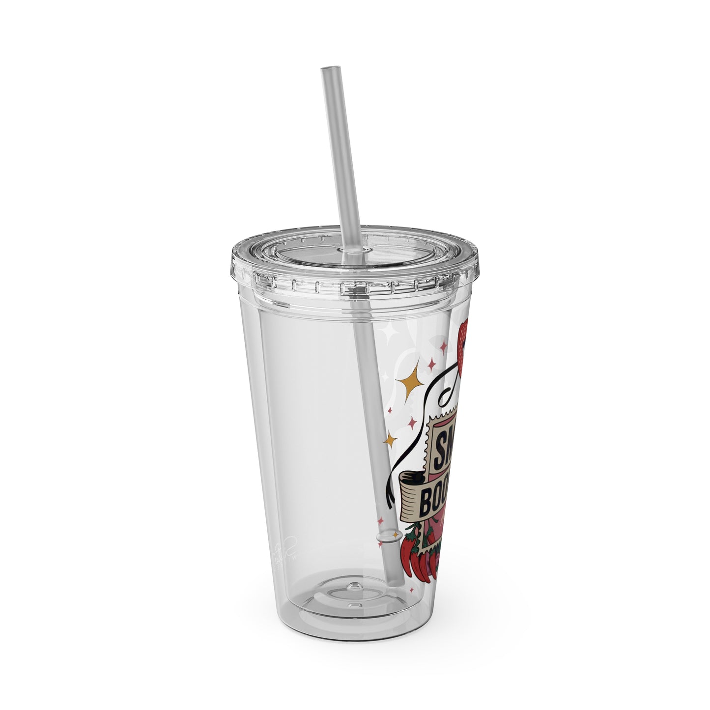 Admit One: Smutty Book Club – 16oz Sunsplash Tumbler | Polyamory Pride Cup | ENM Lifestyle Drinkware | Swinger Aesthetic Travel Cup | Spicy Romance Reader Gift | Poly, Open Relationship,...