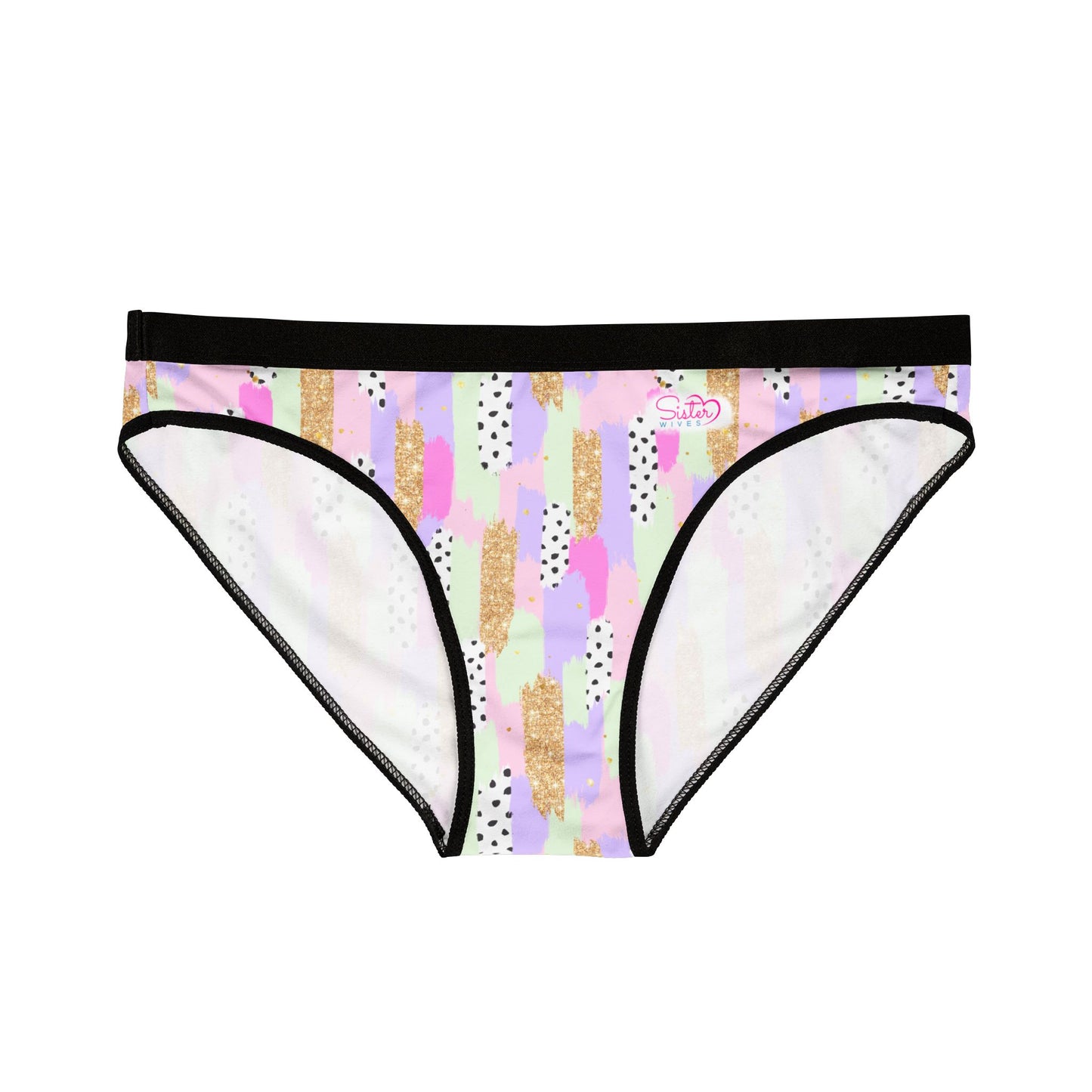 Pastel Abstract Bikini Panties | Polyamory-Friendly Lingerie | ENM Underwear | Aesthetic Women’s Briefs | Body-Positive Intimates