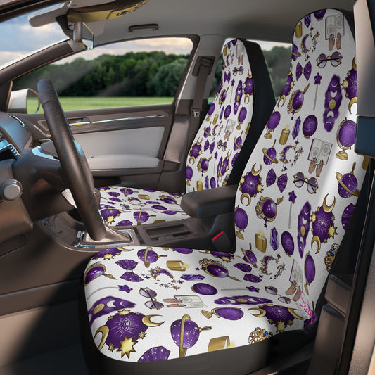 Celestial Polyamory Car Seat Covers – Astrology & Cosmic Interior Decor | ENM, Non-Monogamy & Pride-Friendly Auto Accessories