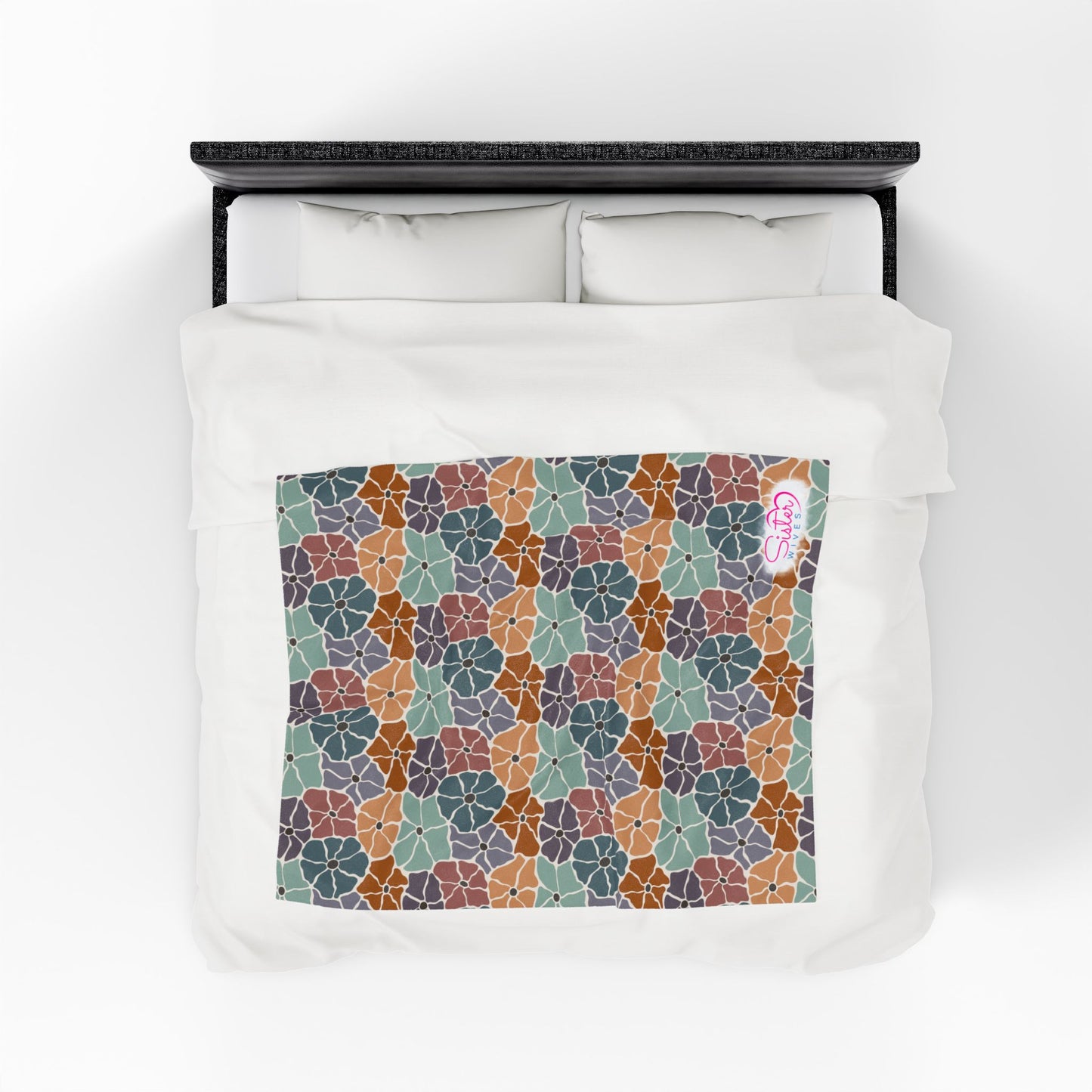 Boho Floral Throw Blanket – Cozy Botanical Home Decor | Polyamory & ENM Friendly