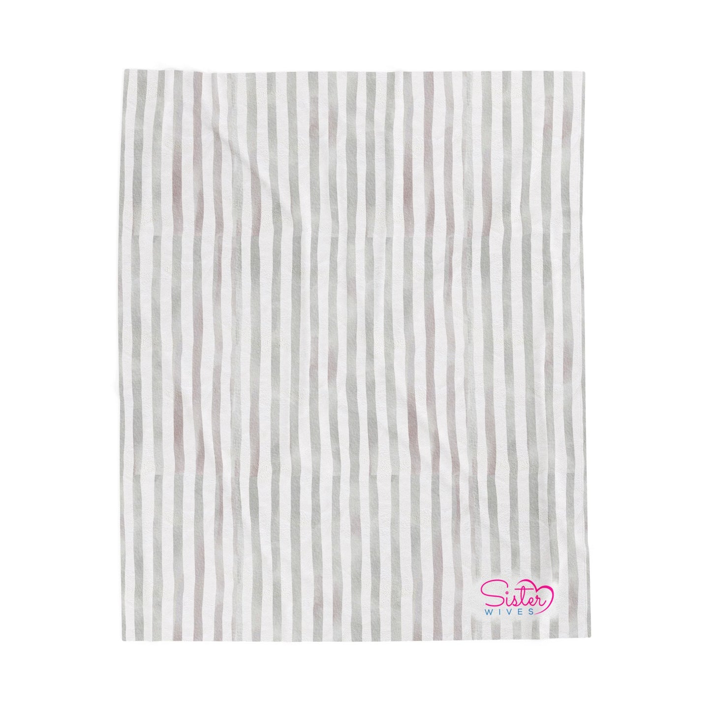 Soft Stripe Throw Blanket – Polyamory Sisterwives ENM Friendly Home Decor | Swinger Lifestyle Cozy Blanket | Minimalist Blush Stripe Throw