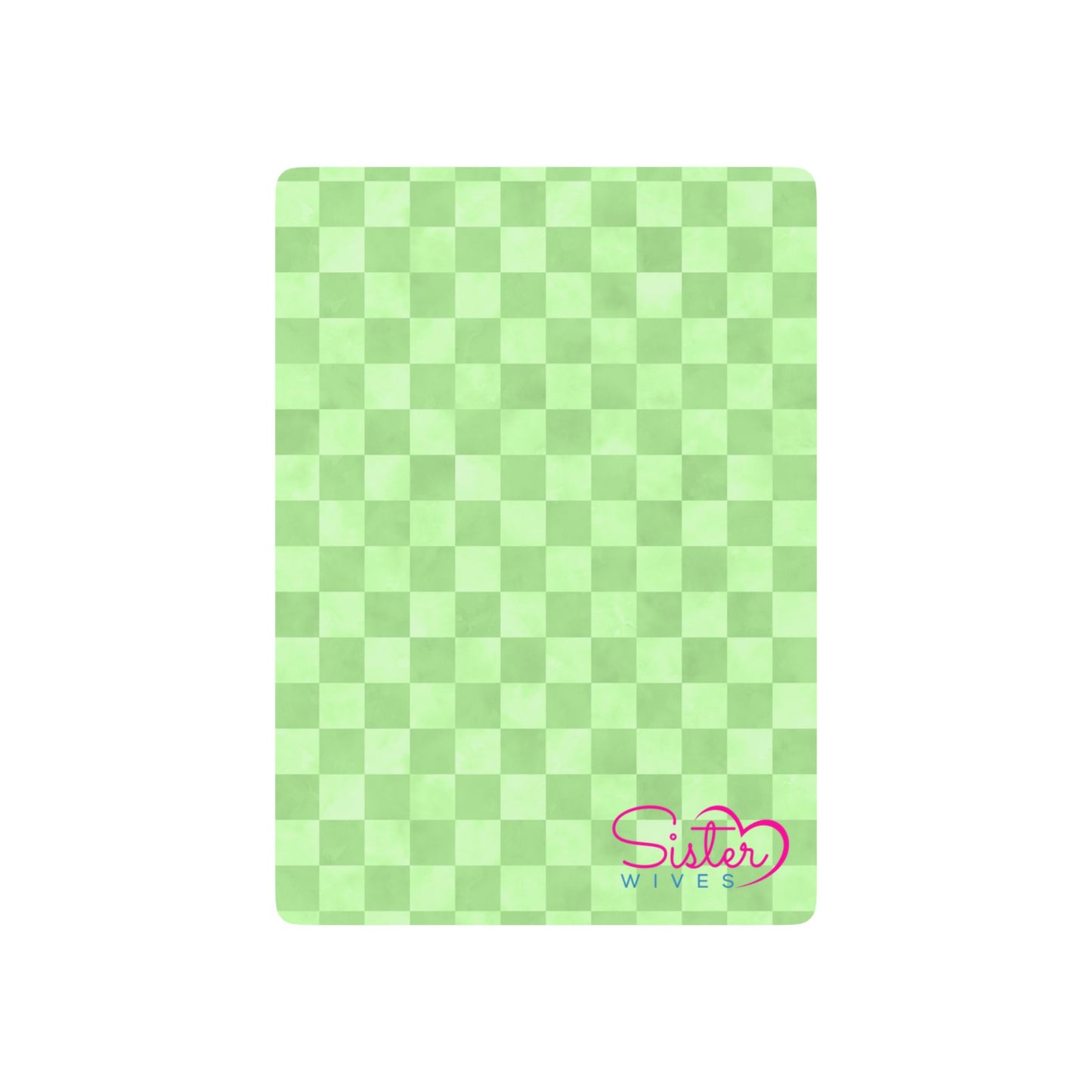Green Checkered Poker Playing Cards – Modern Game Night Deck, Polyamory & ENM Friendly Playing Cards, Swinger Lifestyle Gift