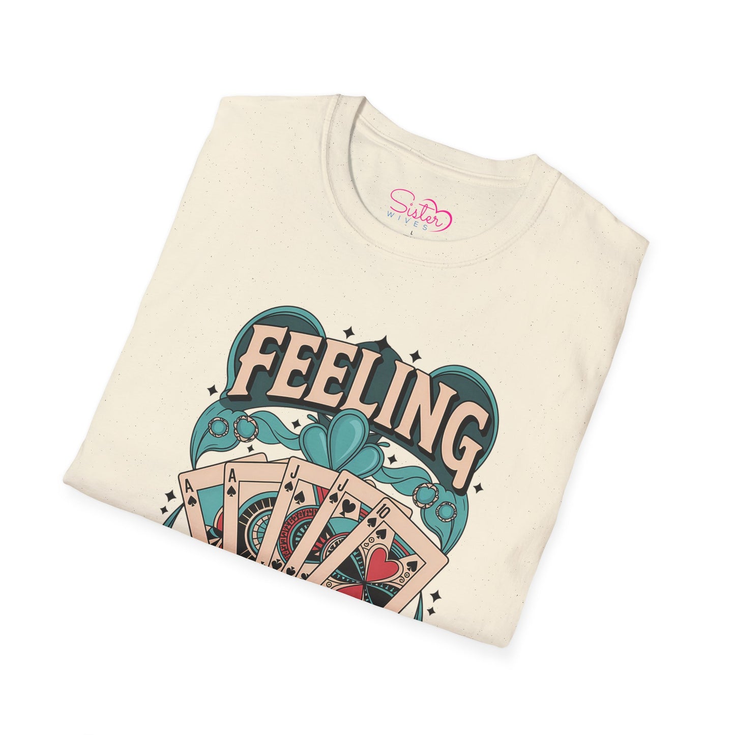 Feeling Lucky Shirt – Vintage Casino Graphic Tee, Lucky Cards St Patrick’s Day Shirt, Poly-Friendly ENM Unisex Gildan 64000