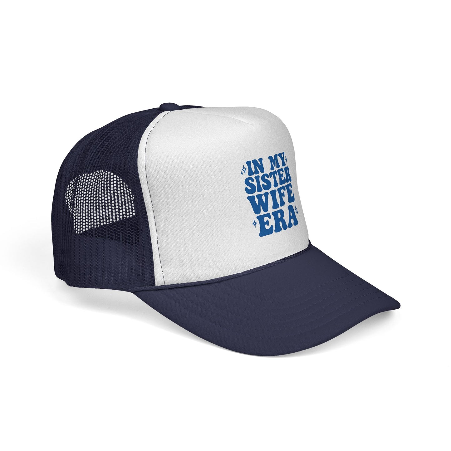 Blue In My Sisterwife Era Trucker Hat – Retro Mesh Cap, Adjustable Snapback