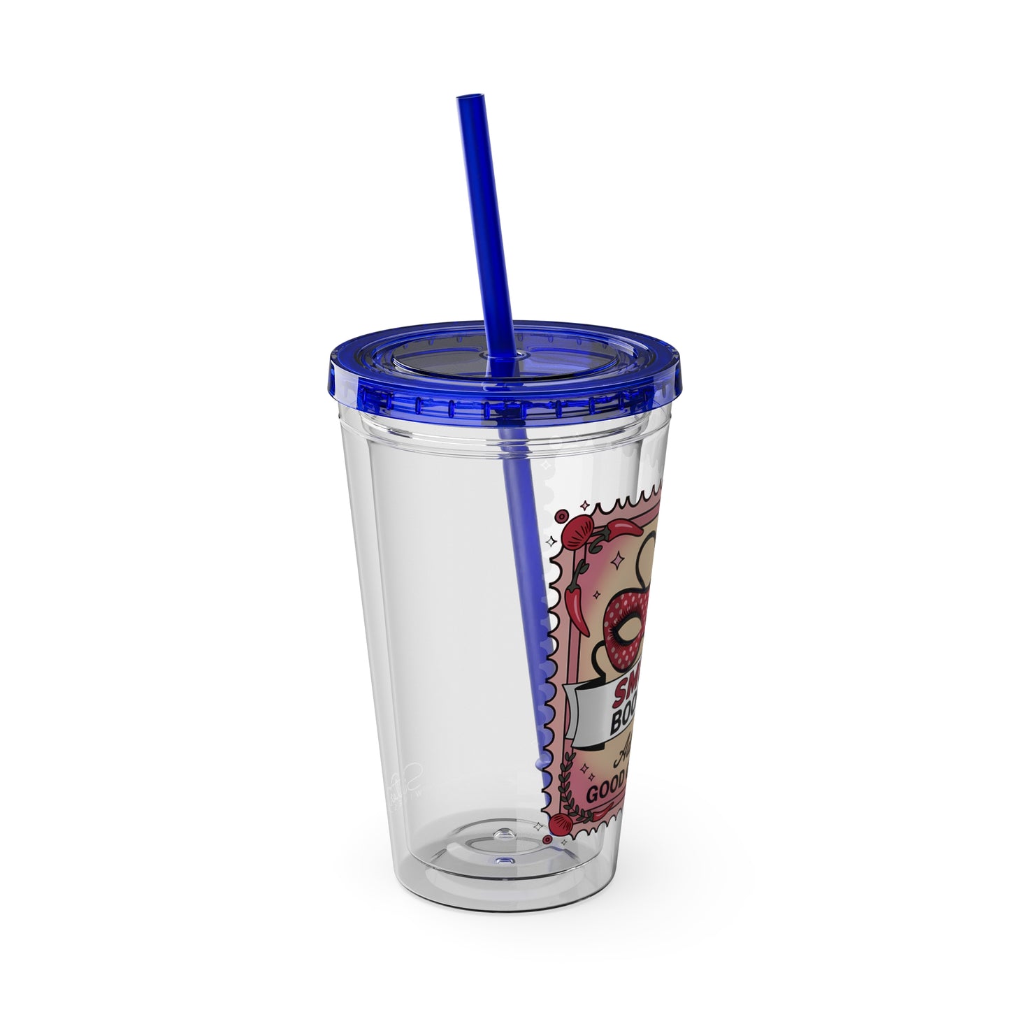 Admit One: Smutty Book Club – 16oz Sunsplash Tumbler | Polyamory Pride Cup | ENM Lifestyle Drinkware | Swinger Aesthetic Travel Cup | Spicy Romance Reader Gift | Poly, Open Relationship,...