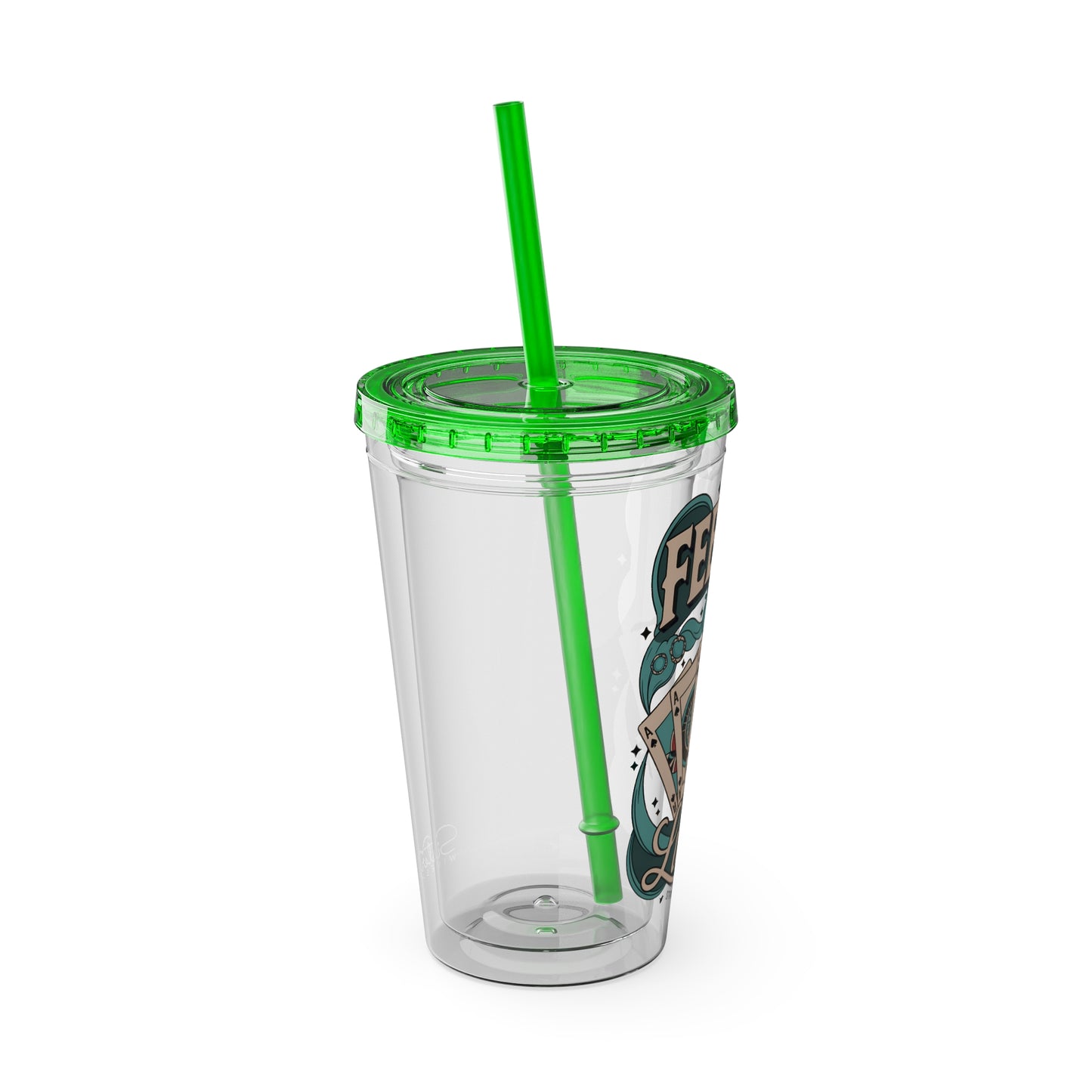 Feeling Lucky? Swinger Lifestyle 16oz Sunsplash Tumbler | Polyamory Pride Cup | ENM Drinkware | Ethical Non-Monogamy Gift | Open Relationship Aesthetic | Lifestyle Party Travel Cup