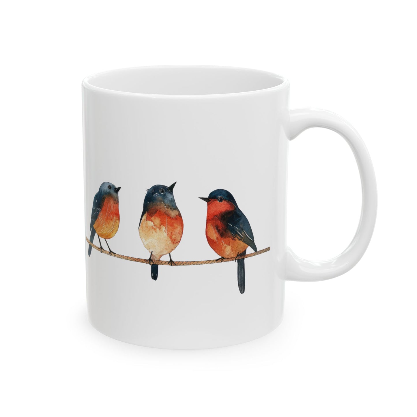 Three Birds Mug | Chosen Family Coffee Cup | Polyamory & Sisterwives Symbol Mug | Ethical Non-Monogamy Gift | Cozy Ceramic Mug