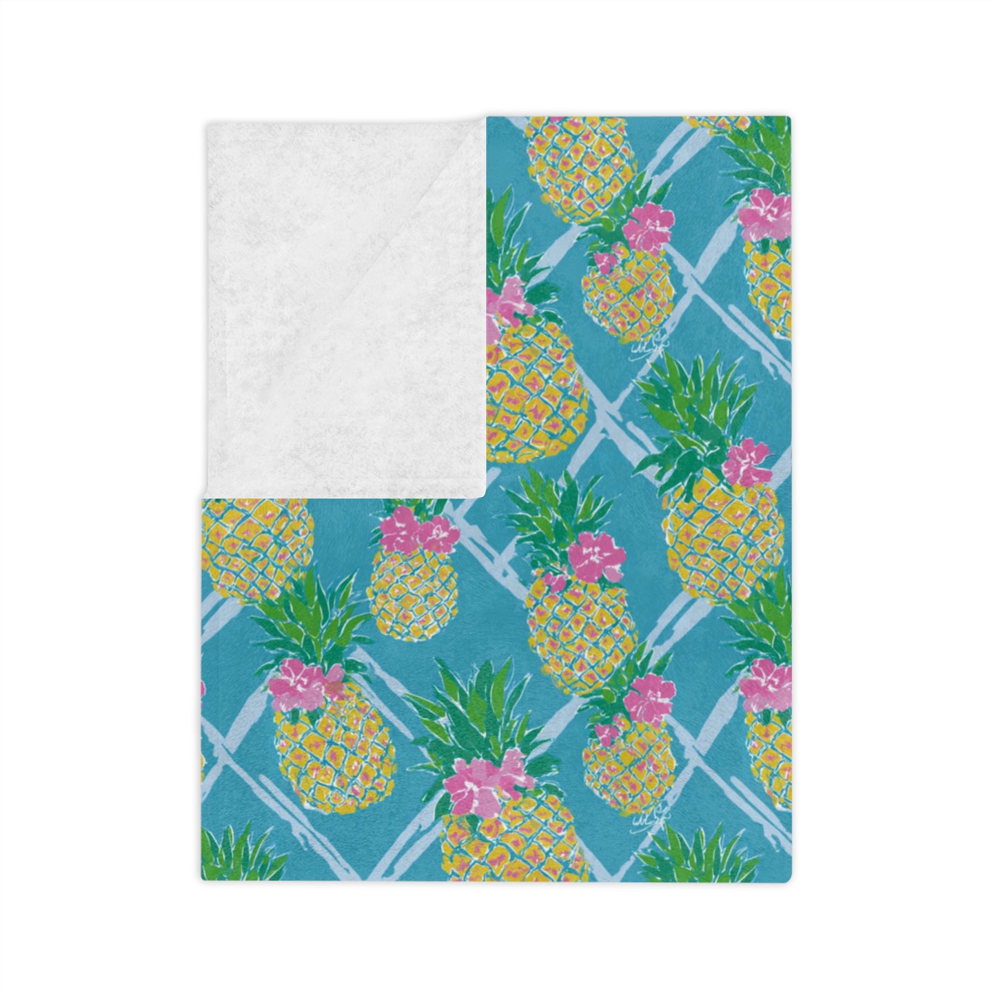 Sisterwives Preppy Blue Pineapple Velveteen Blanket, Cozy Throw for Beach Lovers, Bright Home Decor, Perfect Gift for Summer Celebrations, Pineapple [...]