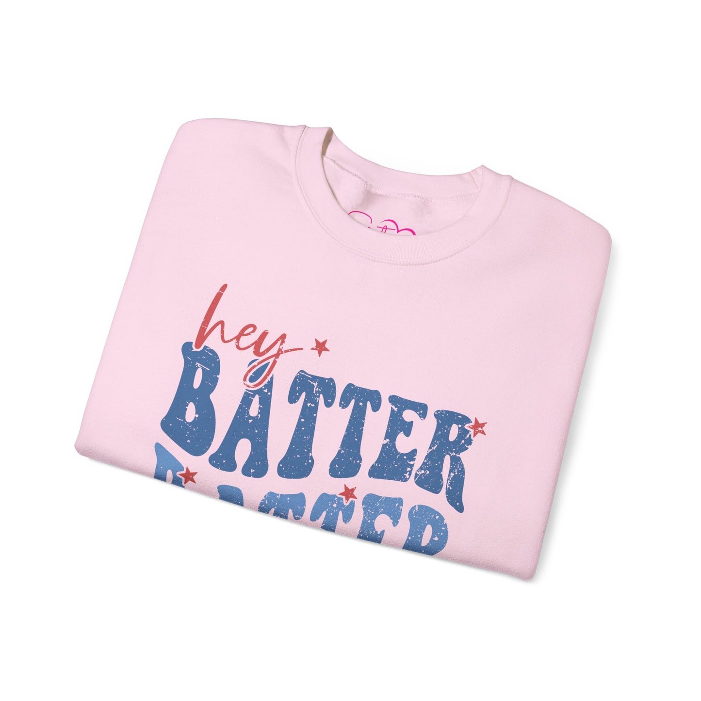 Hey Batter Batter Swing Sweatshirt | Playful Swinger Humor Pullover | ENM & Polyamory Lifestyle Apparel
