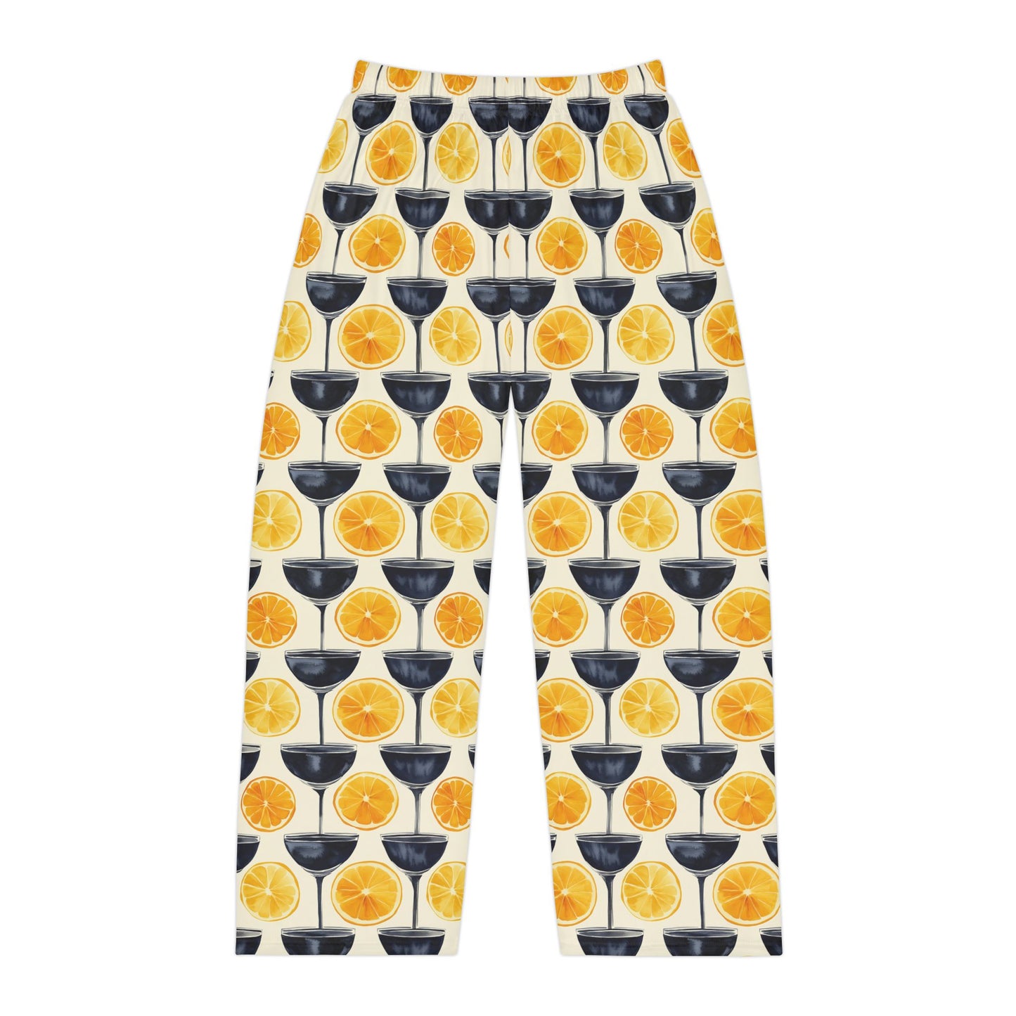 Men’s Citrus Cocktail Pajama Pants | Citrus Martini Lounge Pants | Playful Bar Cart Sleepwear | Polyamory & ENM Friendly