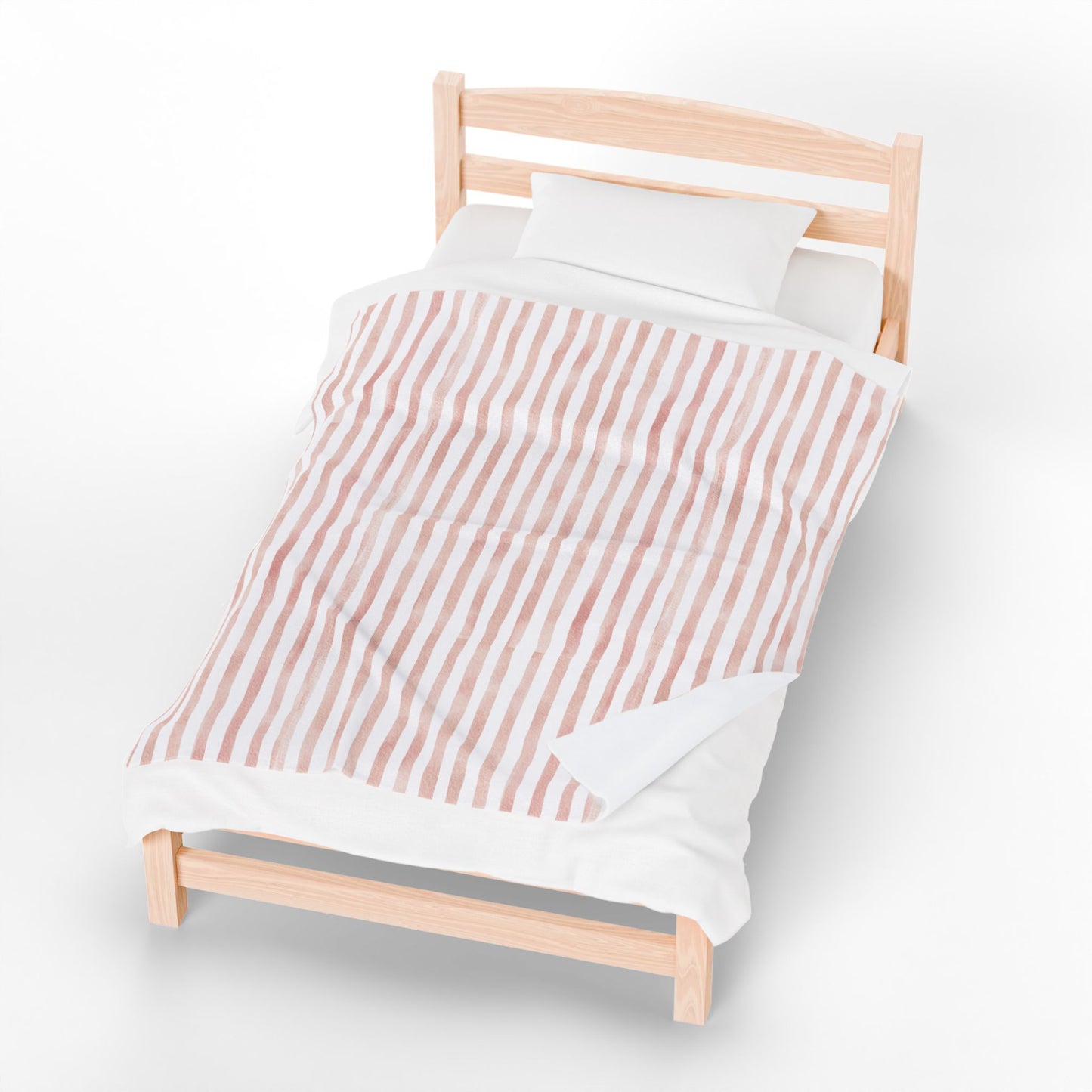 Soft Stripe Throw Blanket – Polyamory Sisterwives ENM Friendly Home Decor | Swinger Lifestyle Cozy Blanket | Minimalist Blush Stripe Throw