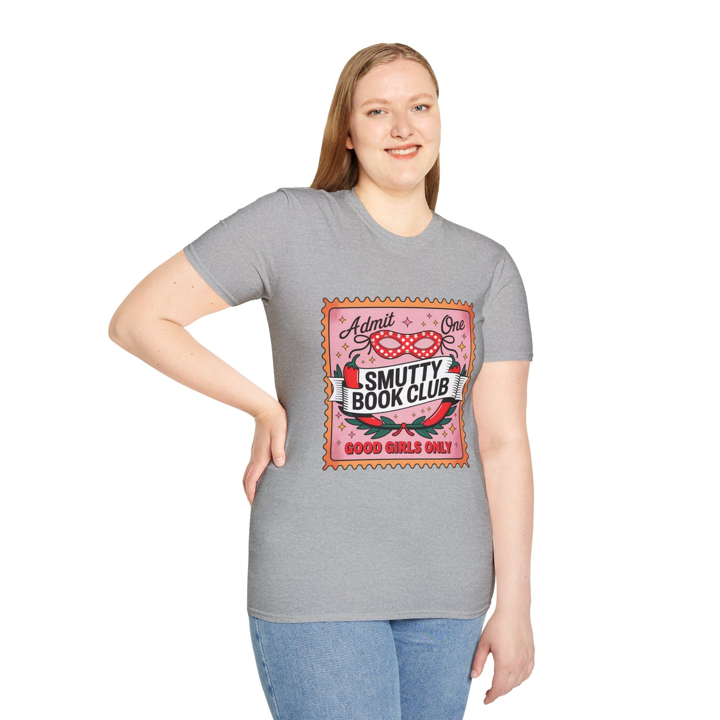 Smutty Book Club Shirt Adult Only Spicy Romance Tee, Booktok Reader Shirt, Sex Positive Poly-Friendly Unisex Gildan 64000