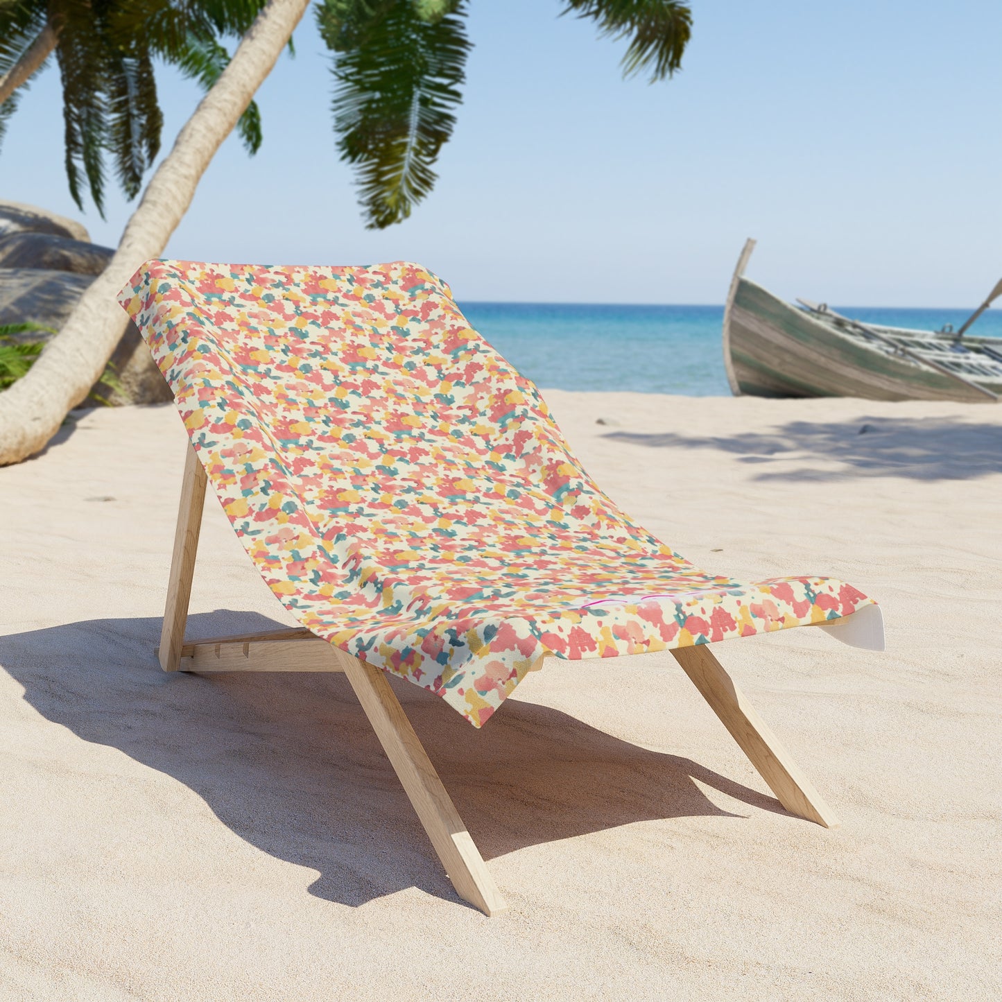 Pastel Camo Beach Towel | Polyamory & ENM Friendly | Soft Aesthetic Pool & Beach Towel | Cruise, Resort & Pride Travel Towel | Sisterwives Collection