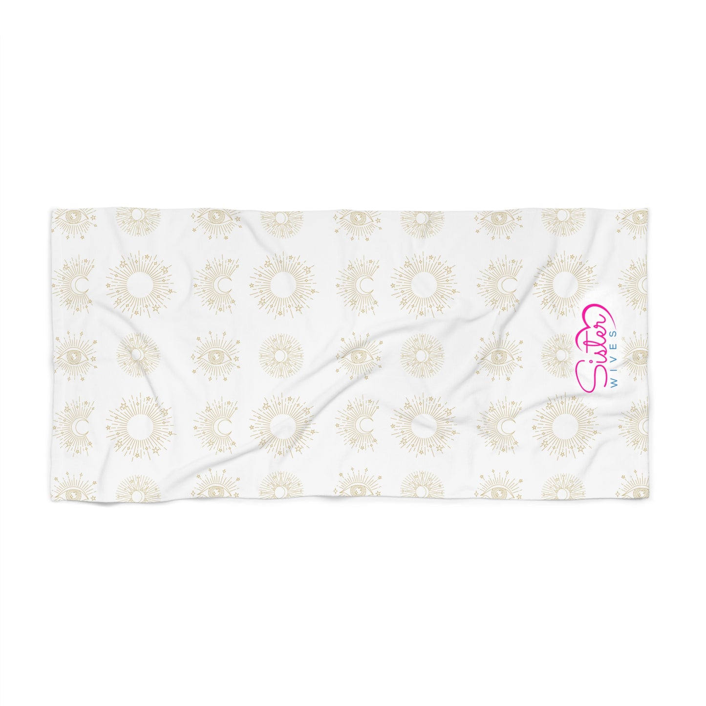 Celestial Zodiac Polyamory Beach Towel | ENM & Non-Monogamy Friendly Astrology, Zodiac & Magical Aesthetic Pool Towel