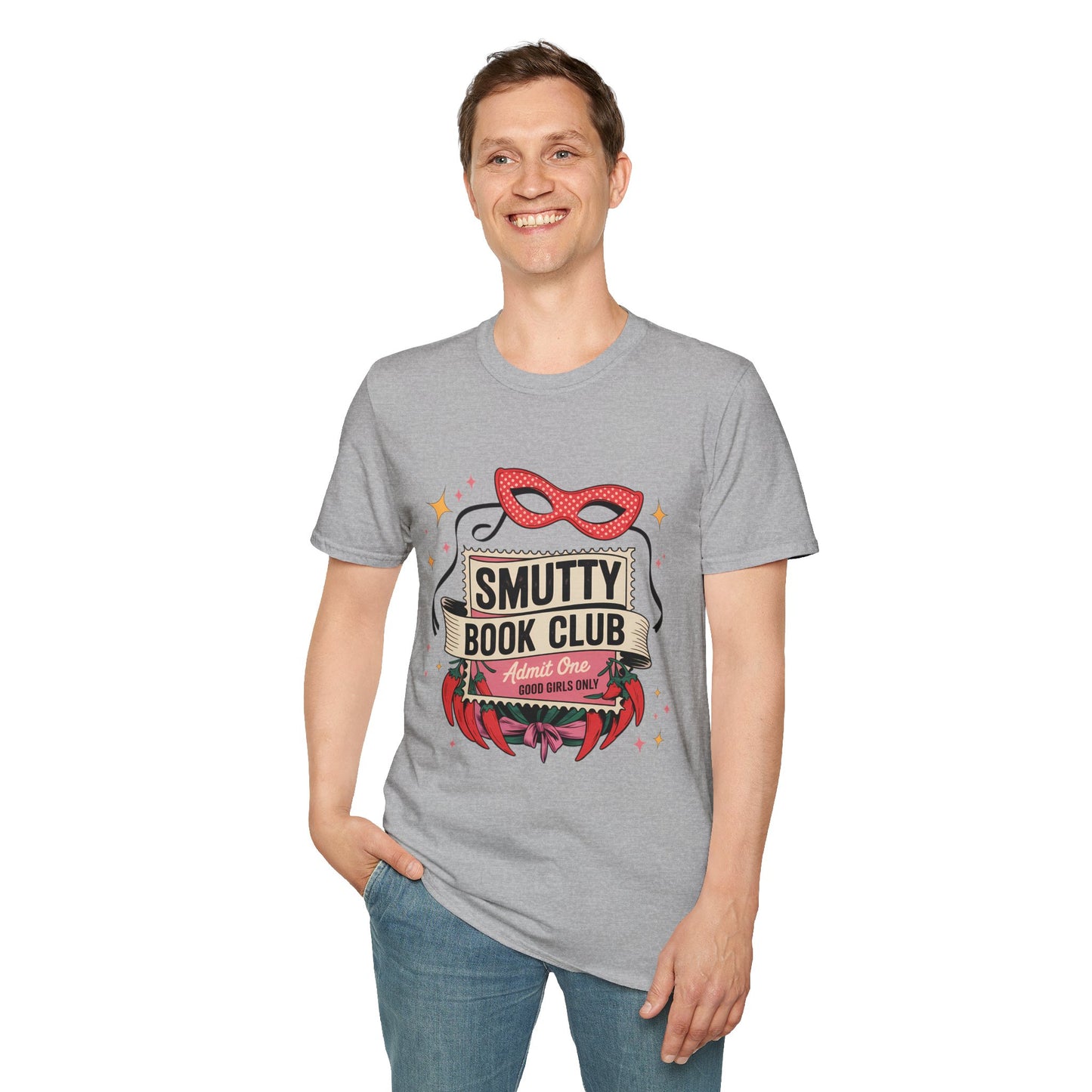 Smutty Book Club Shirt Adult Only Spicy Romance Tee, Booktok Reader Shirt, Sex Positive Poly-Friendly Unisex Gildan 64000