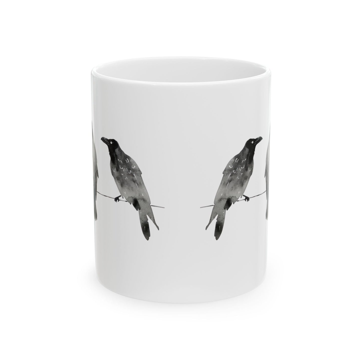 Three Crows Mug | Chosen Family Coffee Cup | Polyamory & Sisterwives Symbol Mug | Ethical Non-Monogamy Gift | Cozy Ceramic Mug