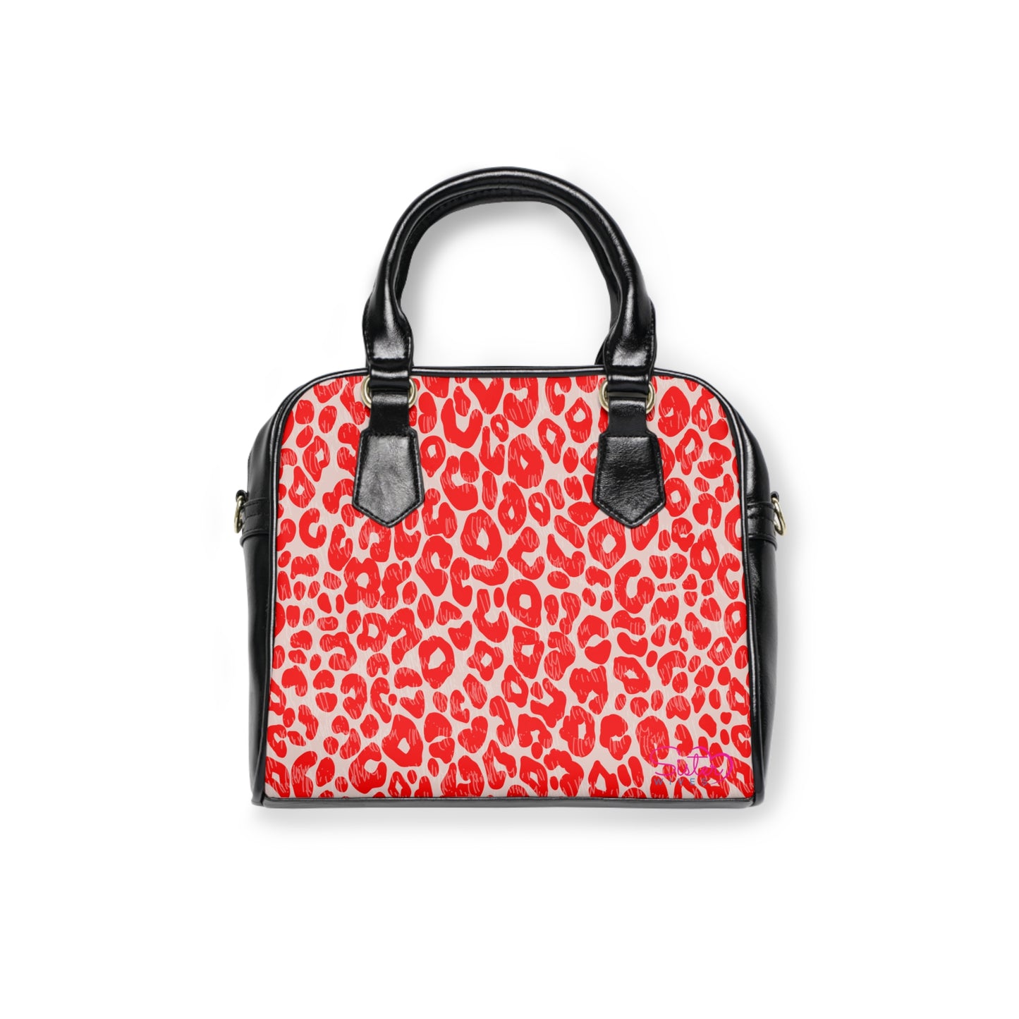 Leopard Heart Shoulder Handbag – Valentine Leopard PU Leather Purse, Polyamory & ENM Friendly Fashion Bag, Love-Positive Gift