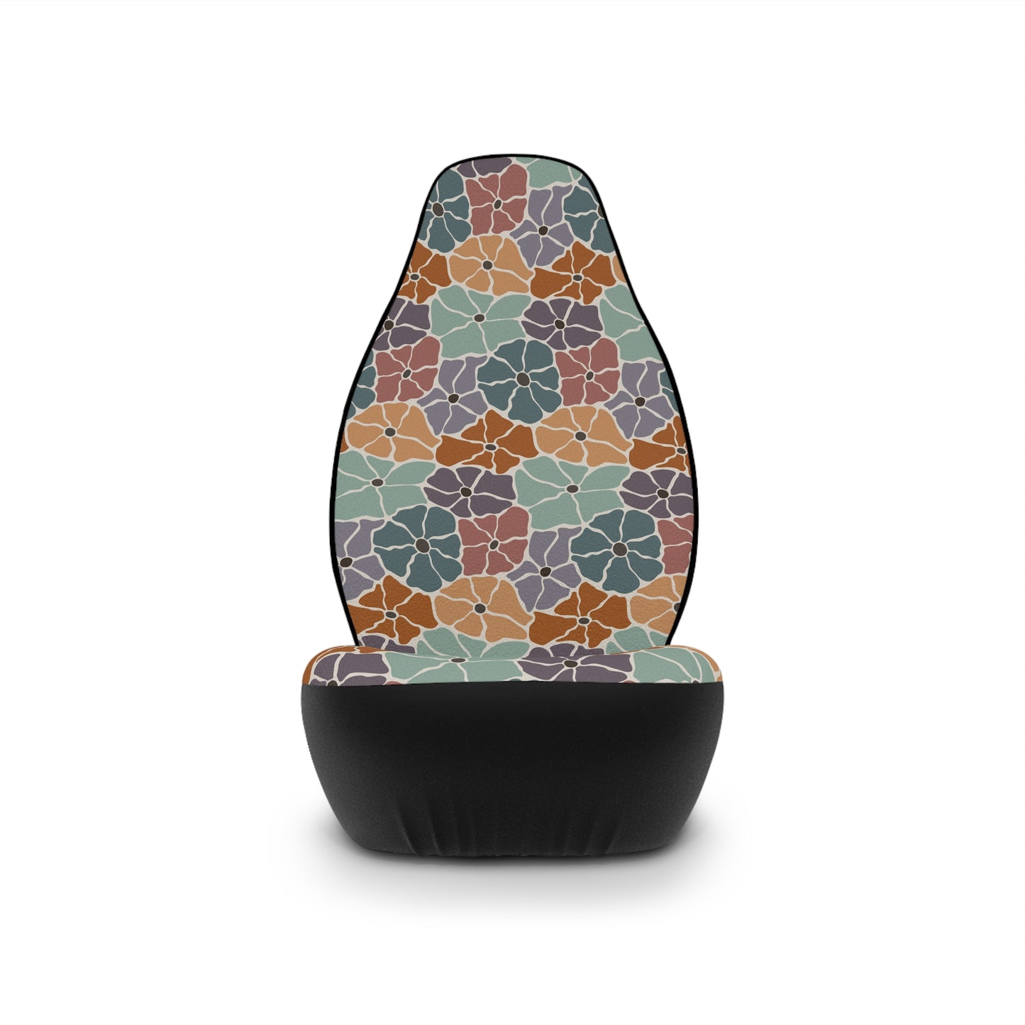 Retro Flower Car Seat Covers | Bohemian Auto Interior | Inclusive Polyamory Lifestyle Decor