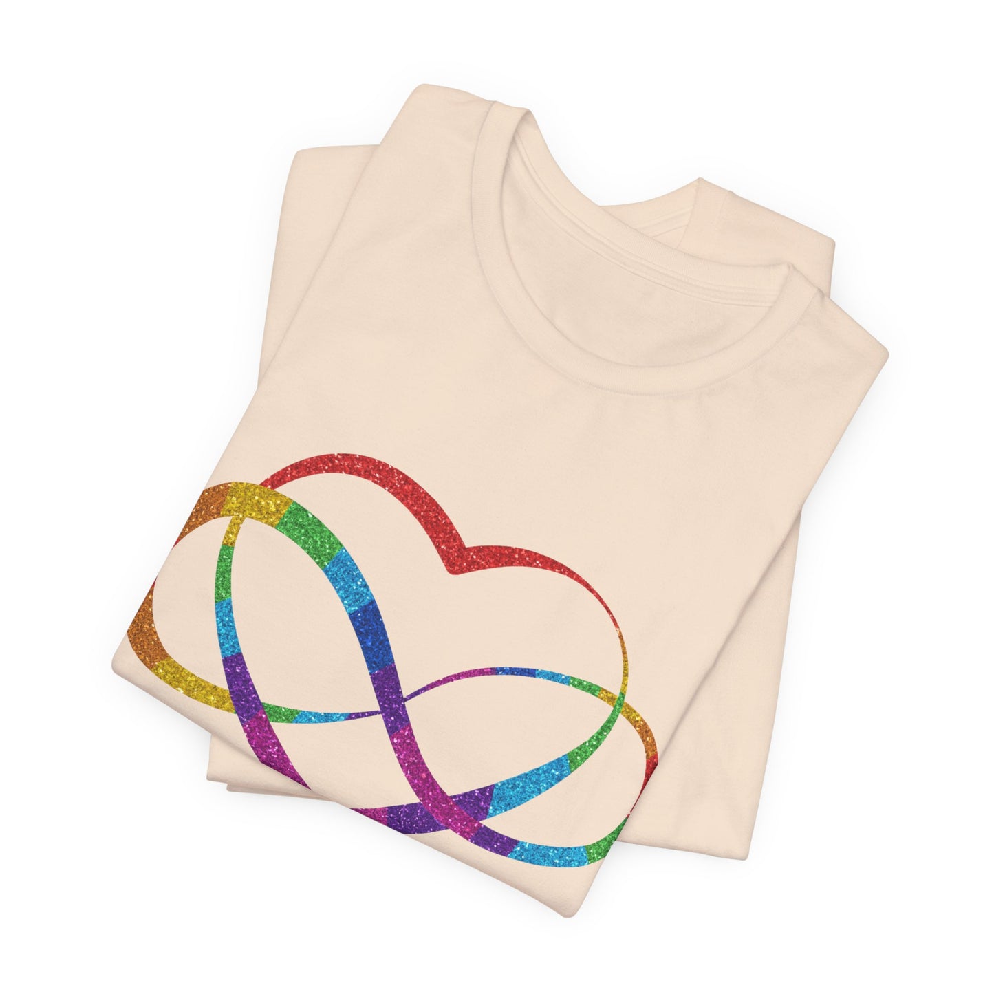 Polyamory Heart T-Shirt – Ethical Non-Monogamy Unisex Tee | Rainbow Poly Pride & Inclusive Love Shirt