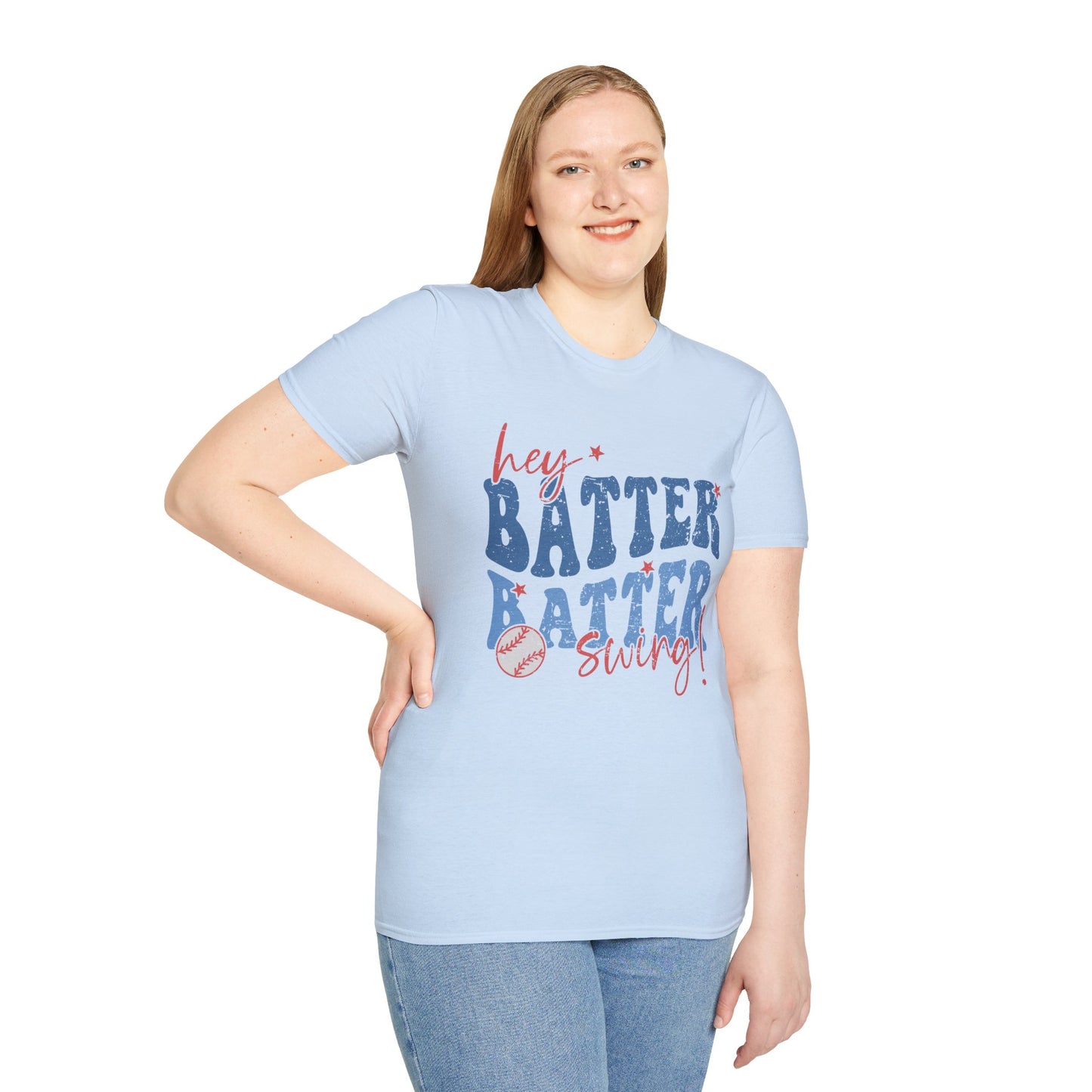 Hey Batter Batter Swing T-Shirt | Playful Swinger Humor Tee | ENM & Polyamory Lifestyle Apparel