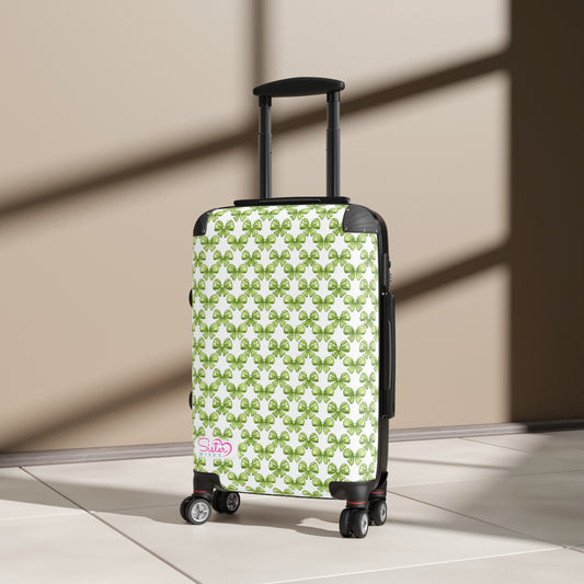 Coquette Green Bows Sisterwives Suitcase - Luggage, Travel Gear, Vacation Essential, Summer Adventure Bag, Stylish Travel Accessory